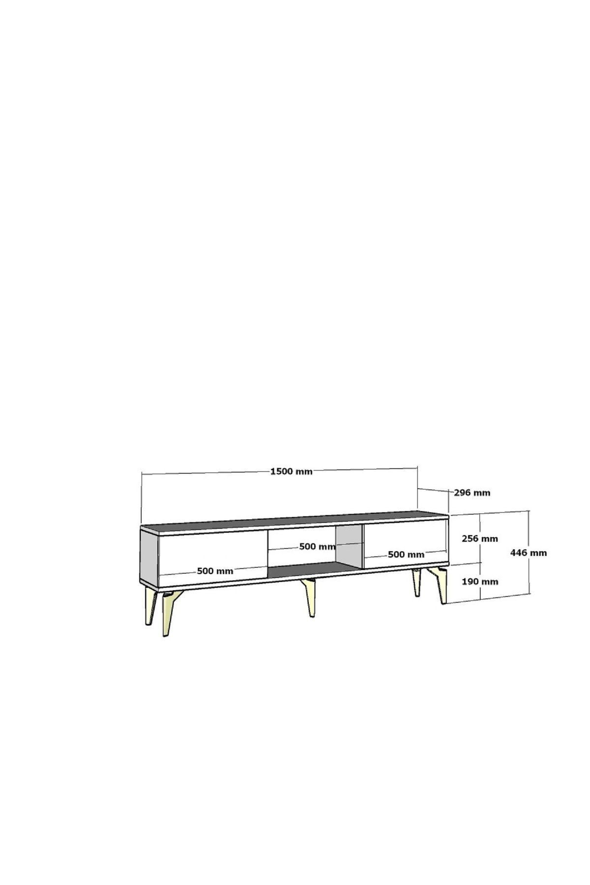 Cantek Dizayn Pellin Tv Sehpasi Şömineli Antrasit-Gümüş