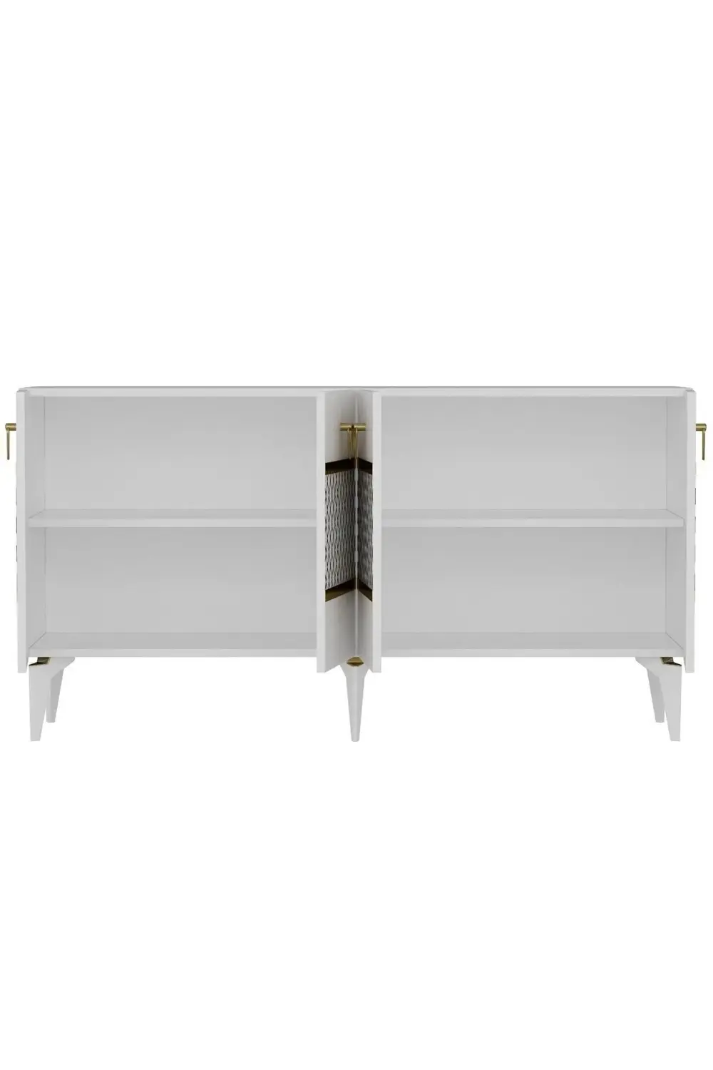 PELLİN TV ÜNİTESİ ve KONSOL 2'Lİ SALON TAKIMI BEYAZ-GÜMÜŞ