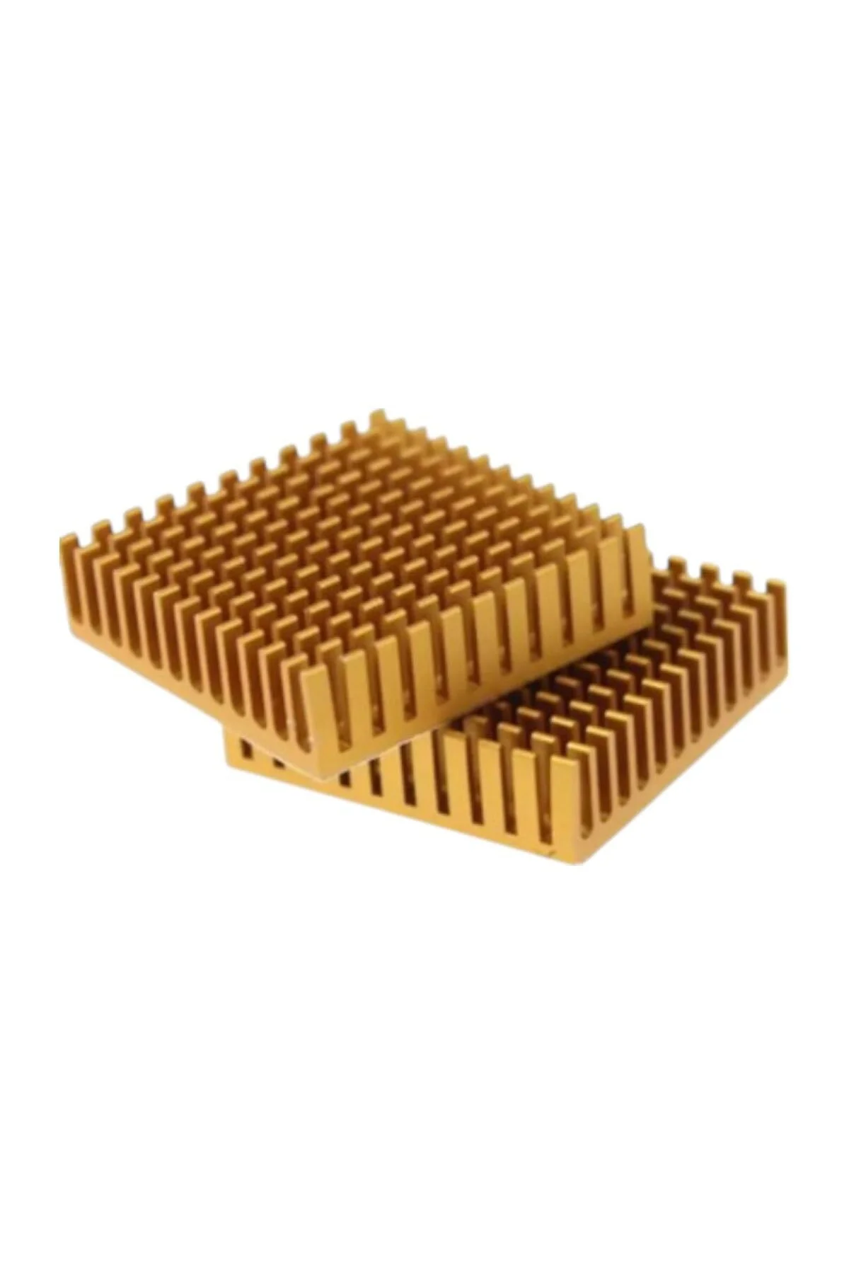 Peltier Uyumlu Alüminyum 4x4cm Soğutucu Gold Renk