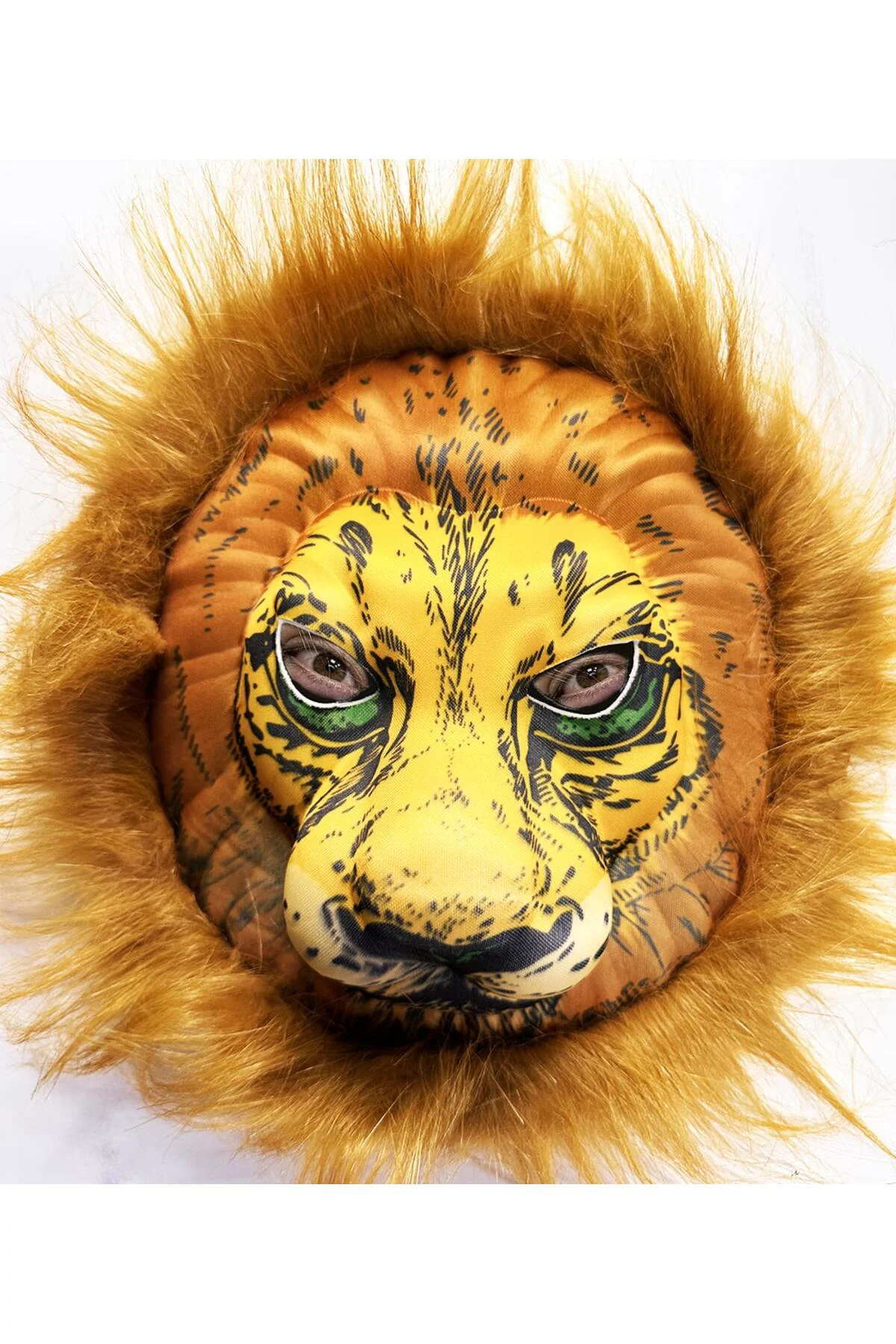 Peluş Aslan Maskesi Kahverengi Yeleli Mega Peluş 33 No (5060)