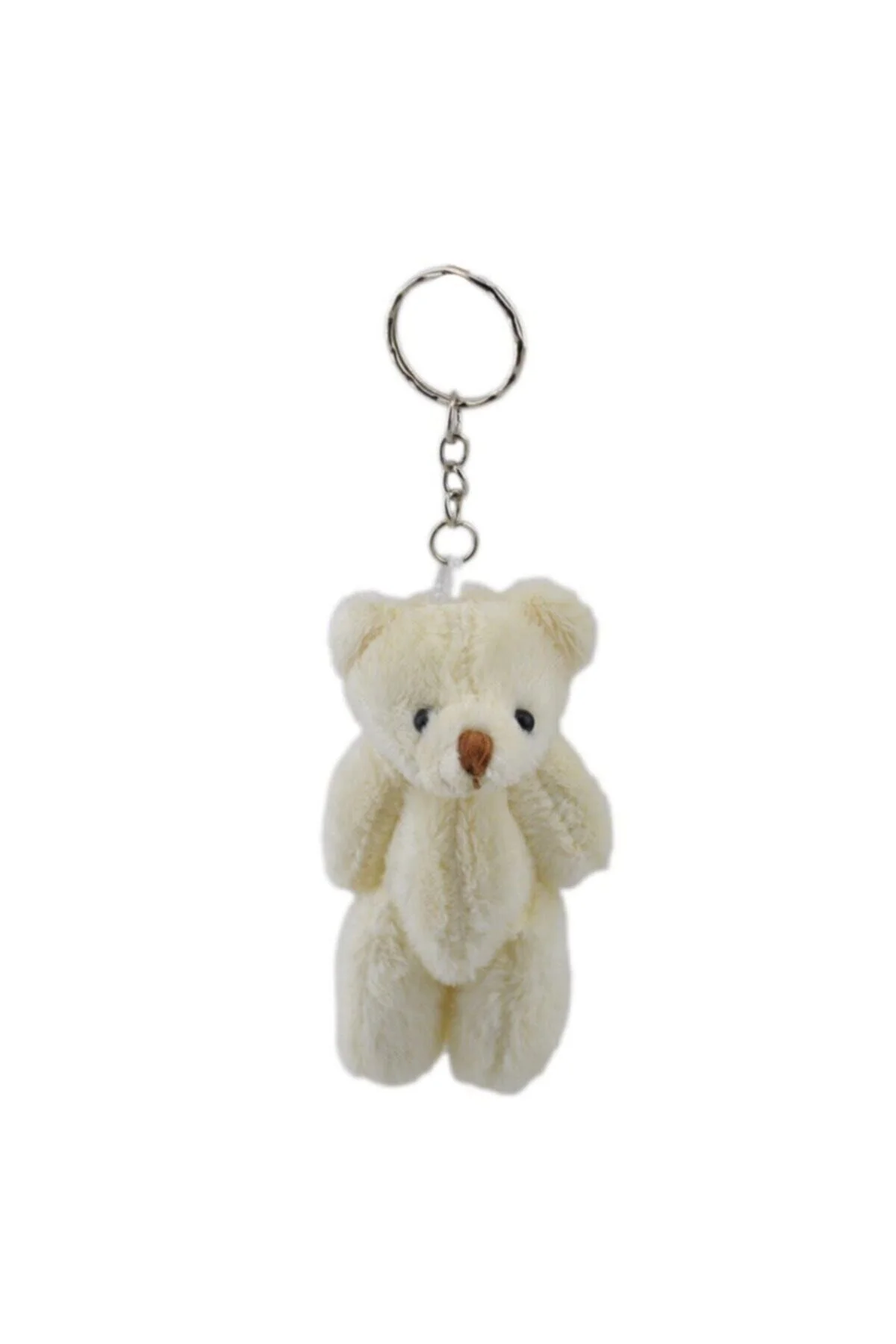 Peluş Ayıcık Anahtarlık Ayakta Krem Peluş Ayıcık Anahtarlık Ayakta Krem