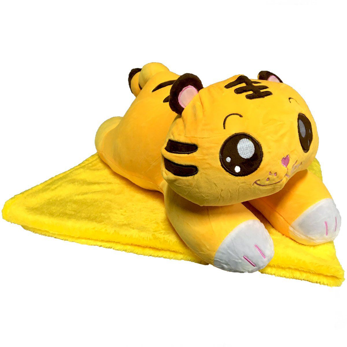 Peluş Battaniyeli Yatan Kedi 55 cm. Peluş Battaniyeli Yatan Kedi 55 cm.