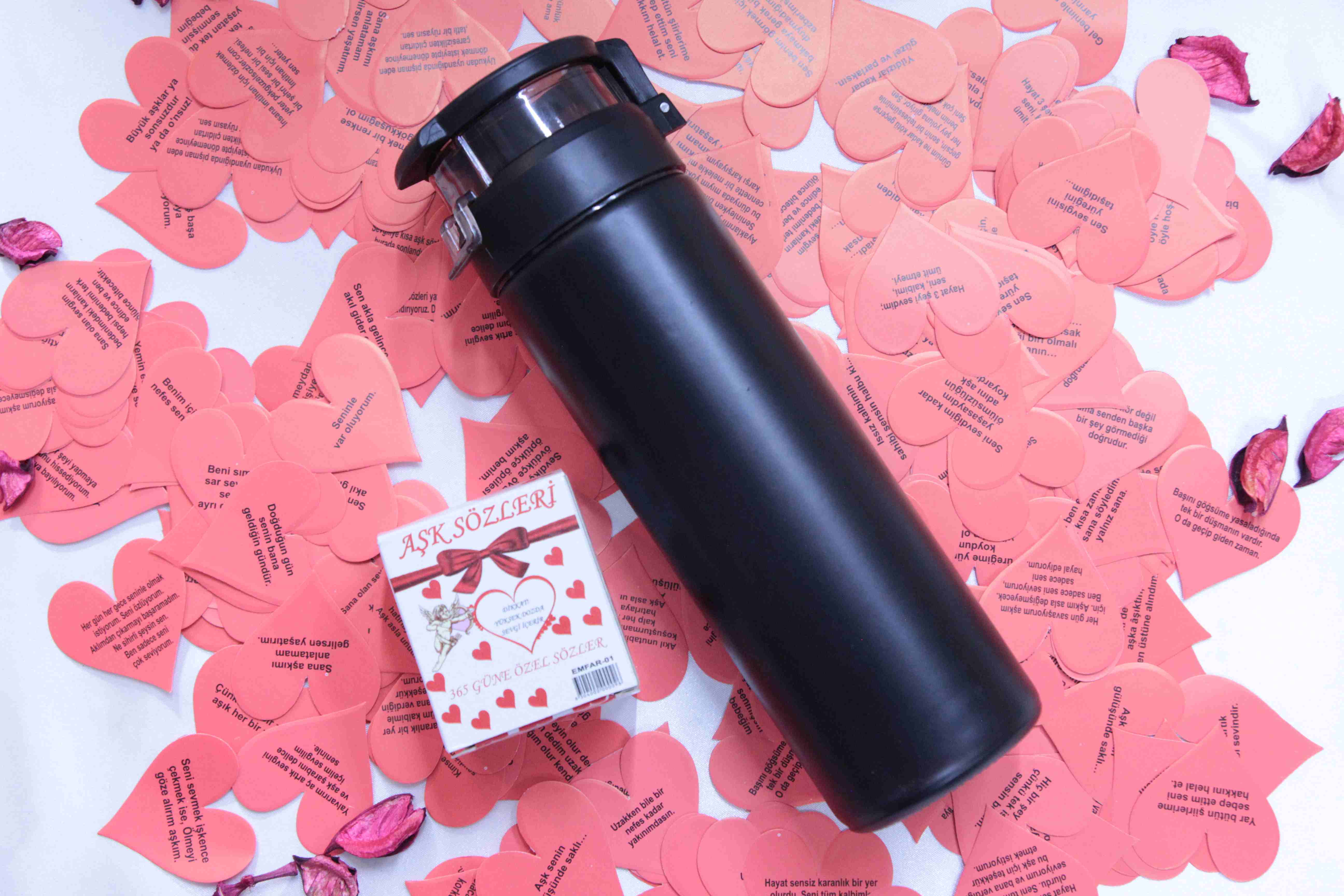 Home Peluş Eşek Beni Affet Kupa Siyah Termos Ve Aşk Sözleri Hediye Seti