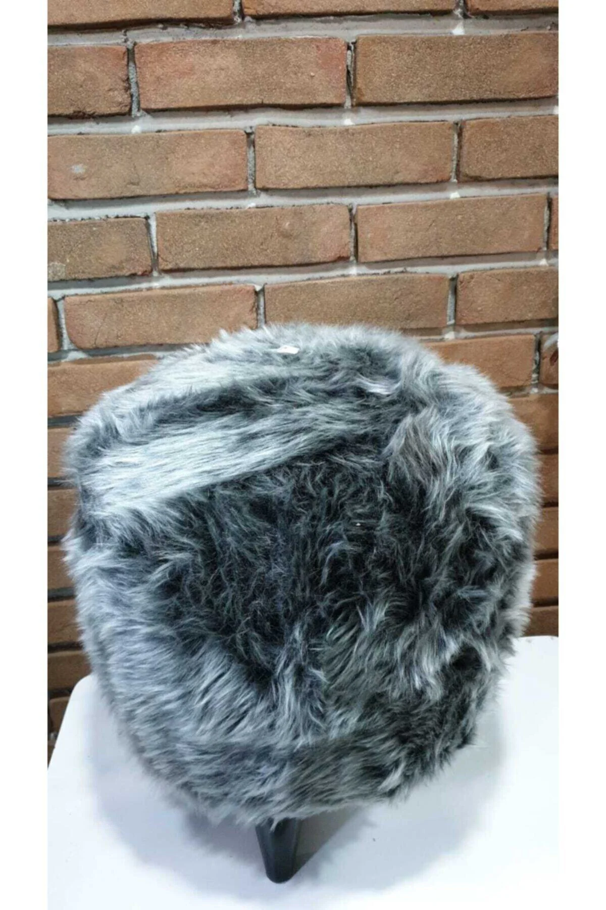 Peluş Gri (ANTRASİT) Puf