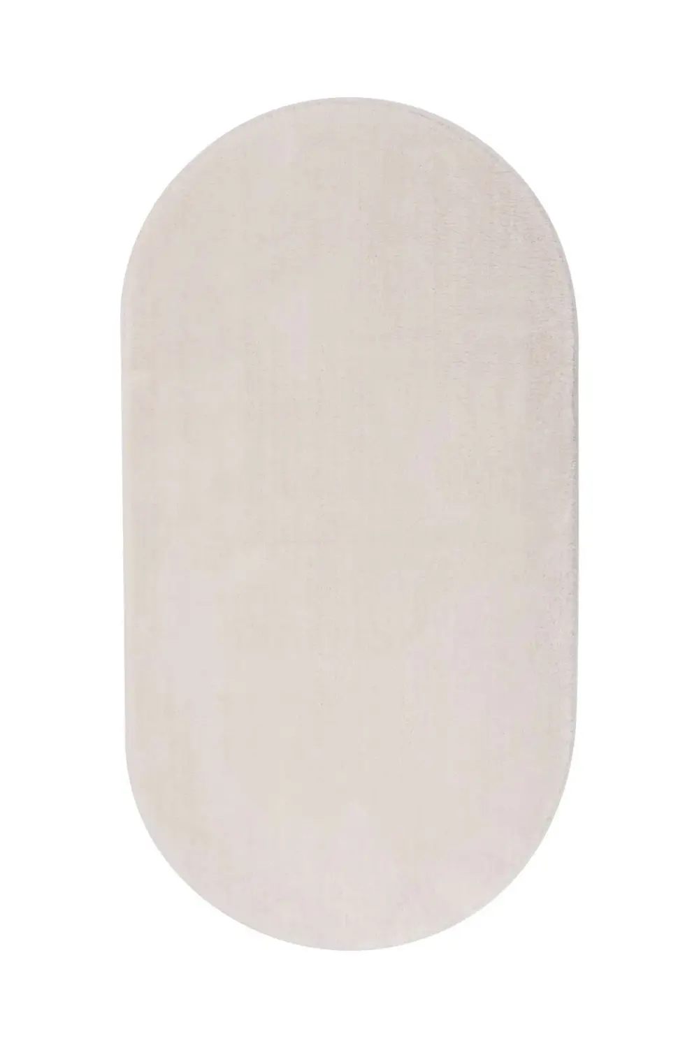 Peluş Halı Açık Vizon Cool Yıkanabilir Oval Post Yolluk Kilim Sal