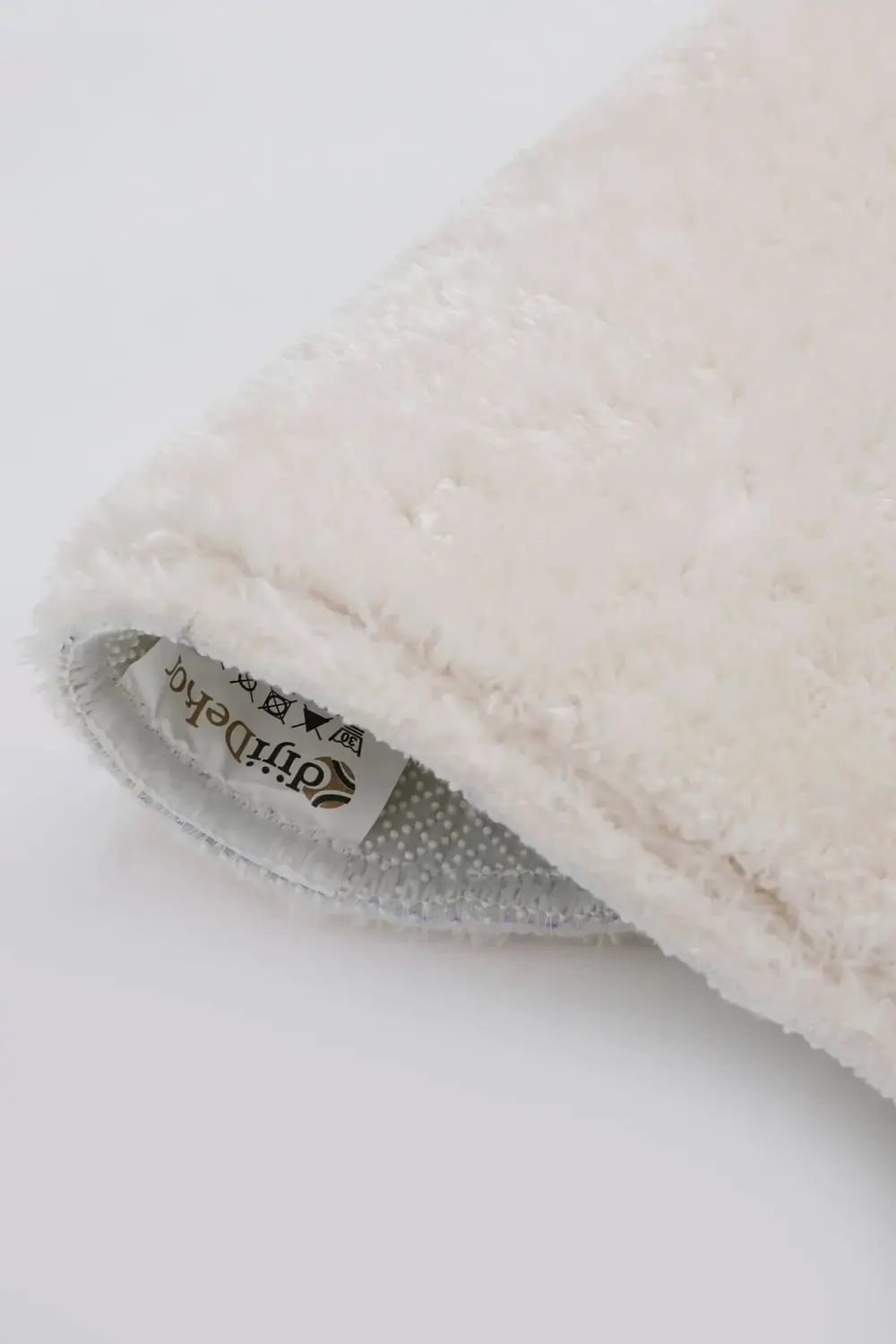 Peluş Halı Açık Vizon Cool Yıkanabilir Oval Post Yolluk Kilim Sal