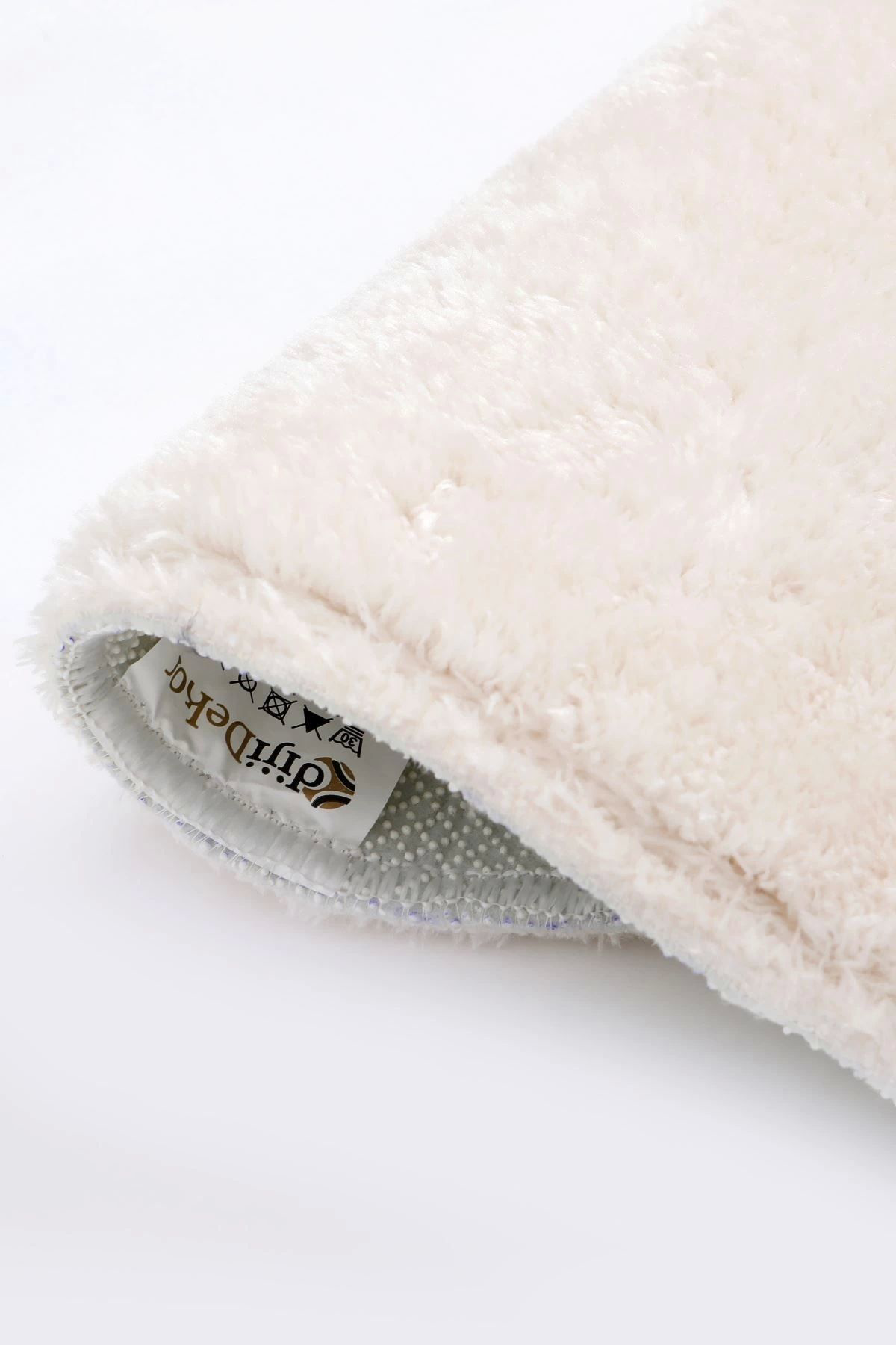 Dijidekor Peluş Halı Açık Vizon Cool Yıkanabilir Şekilli Post Yolluk Kilim