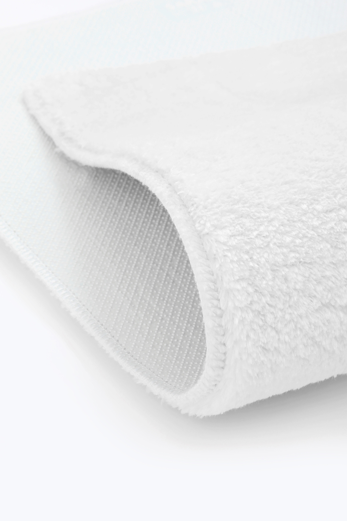 PELUŞ HALI BEYAZ RENK Yıkanabilir Kaymaz Kesme HALI Yolluk 140x20