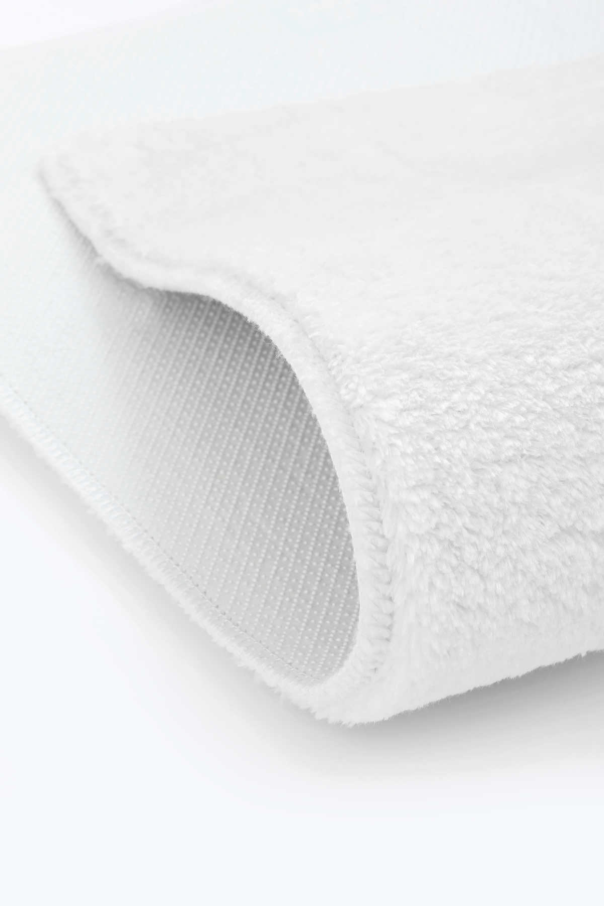 PELUŞ HALI BEYAZ RENK Yıkanabilir Kaymaz Kesme HALI Yolluk 200x65