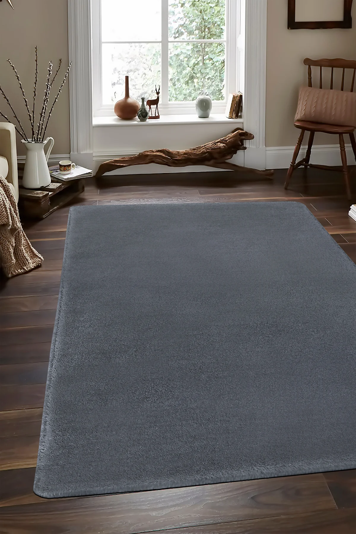 PELUŞ HALI KOYU GRİ RENK Yıkanabilir Kaymaz Kesme HALI Yolluk 60x150 Fiyatı, Yorumları ve Özellikleri