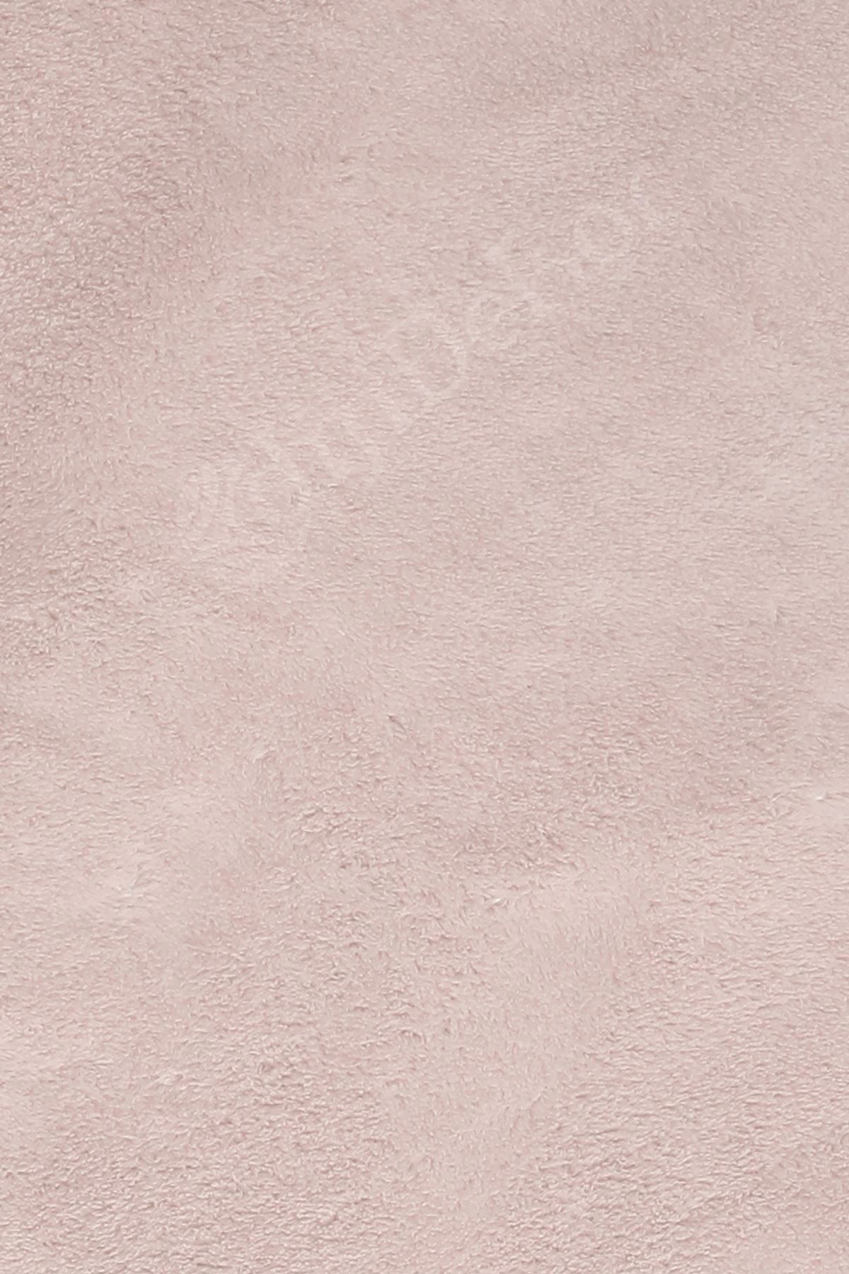 Dijidekor Peluş Halı Pembe Cool Saçaklı Yuvarlak Kesme Post Yolluk Kilim Sa