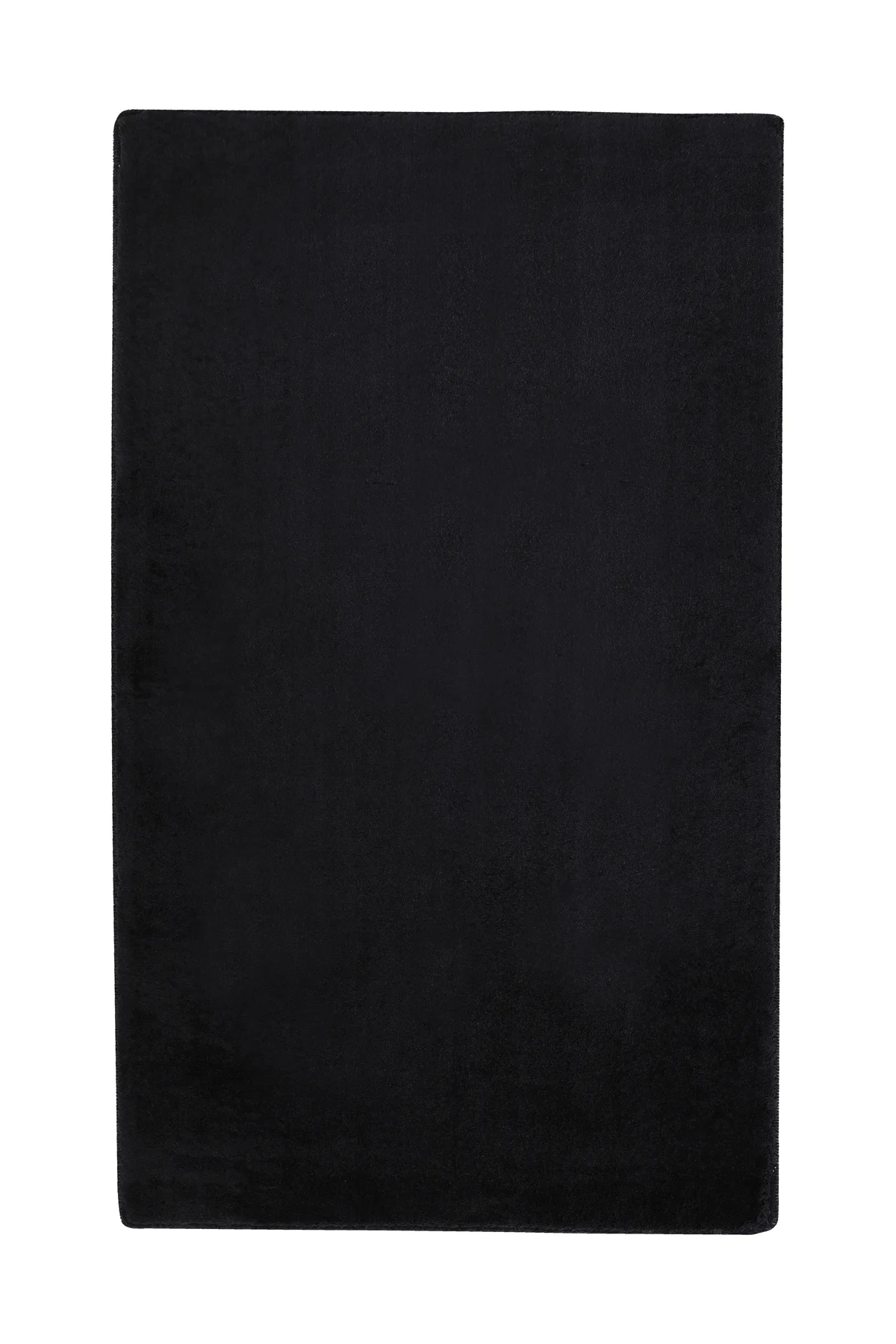 PELUŞ HALI SİYAH RENK Yıkanabilir Kaymaz Kesme HALI Yolluk 140x200