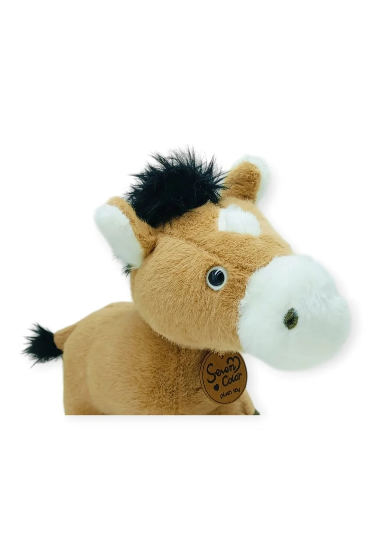 Peluş Hayvanlar Sesli 30 cm At - Koyu Kahverengi - 1 ADET
