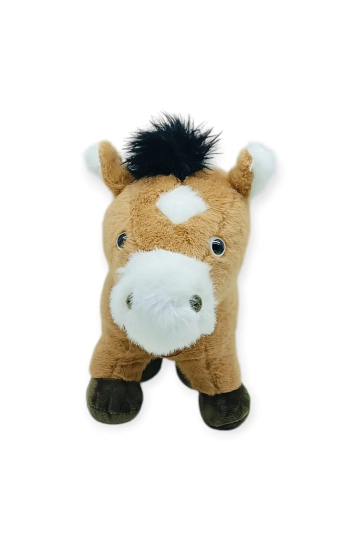 Peluş Hayvanlar Sesli 30 cm At - Koyu Kahverengi - 1 ADET