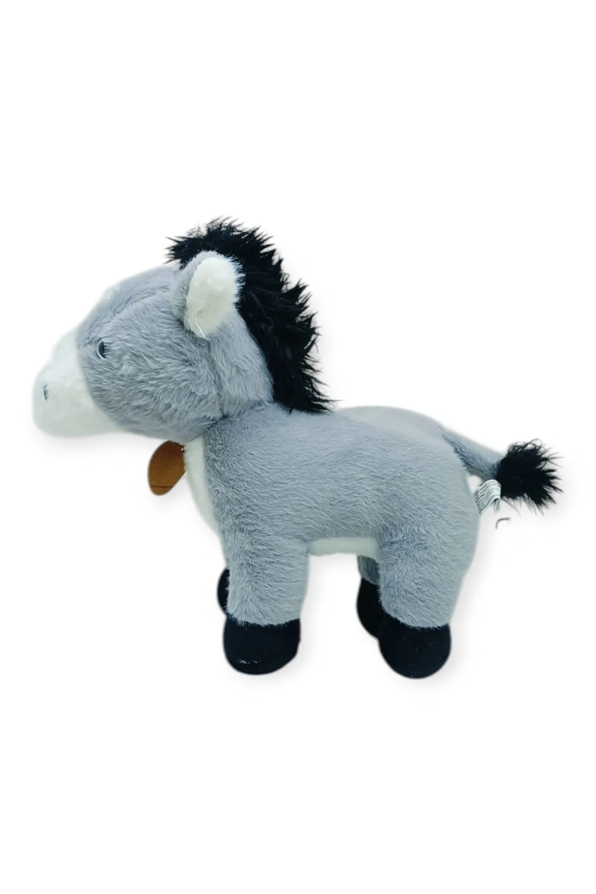 Peluş Hayvanlar Sesli 30 cm At - Gri - 1 ADET