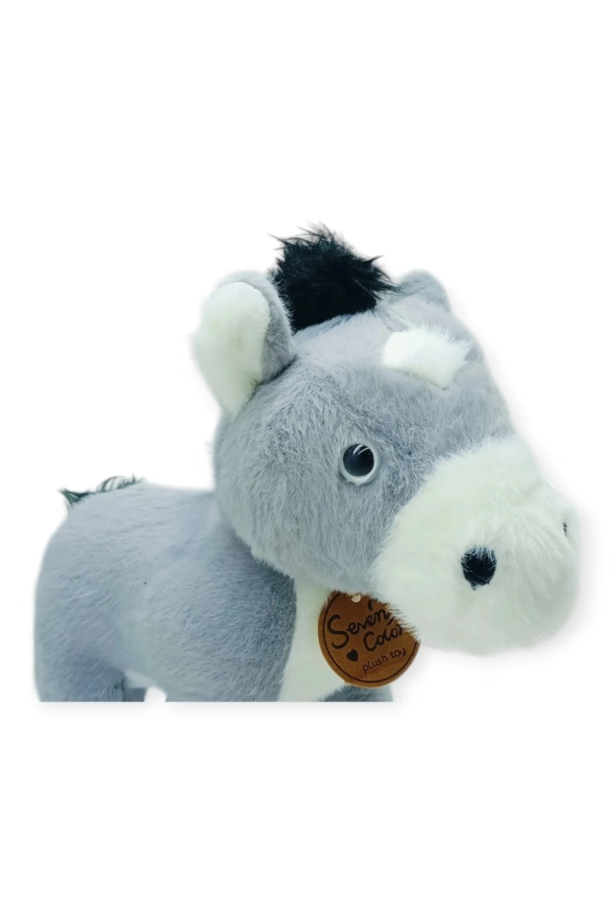 Peluş Hayvanlar Sesli 30 cm At - Gri - 1 ADET