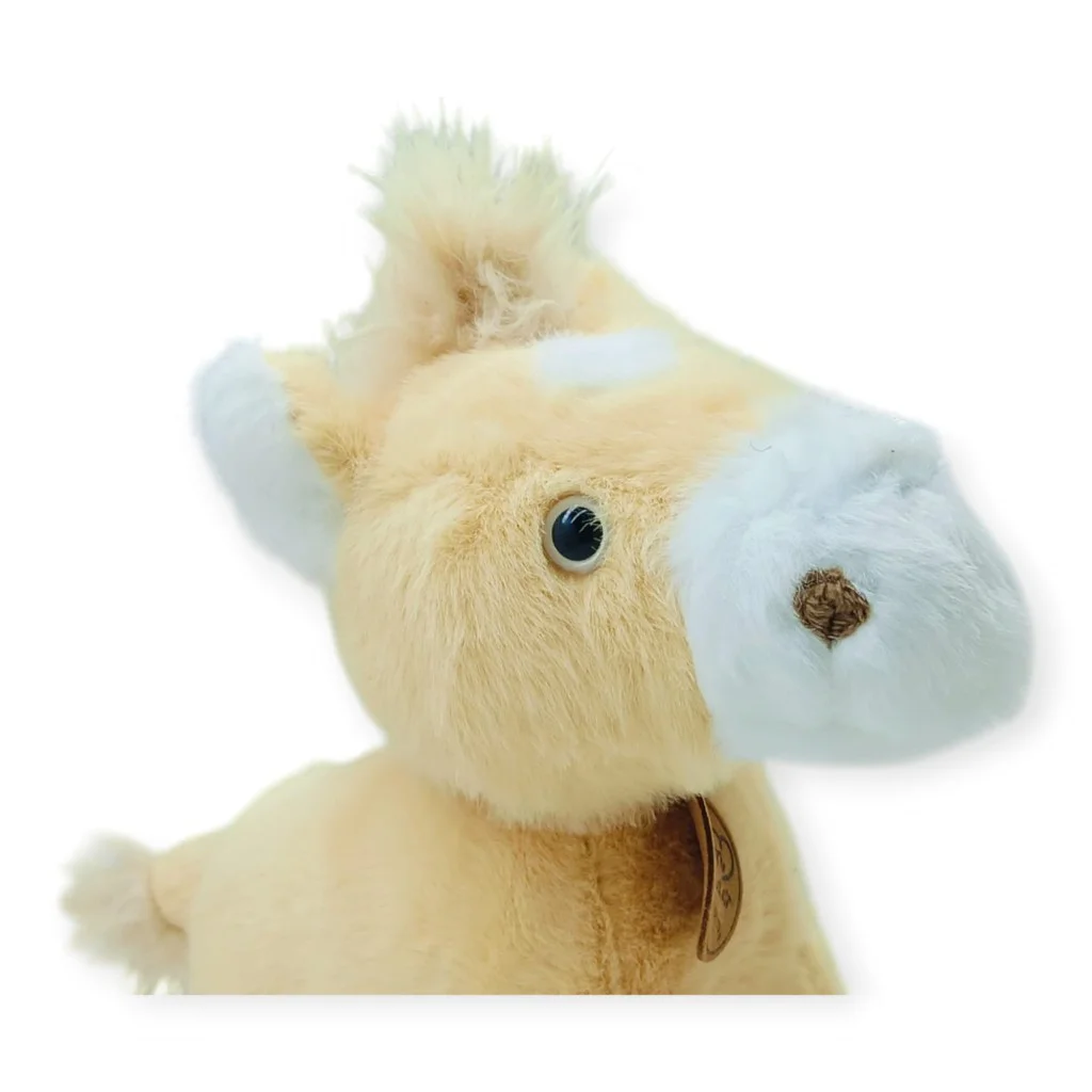 Peluş Hayvanlar Sesli 30 cm At - Açık Kahverengi - 1 ADET - Görsel 3