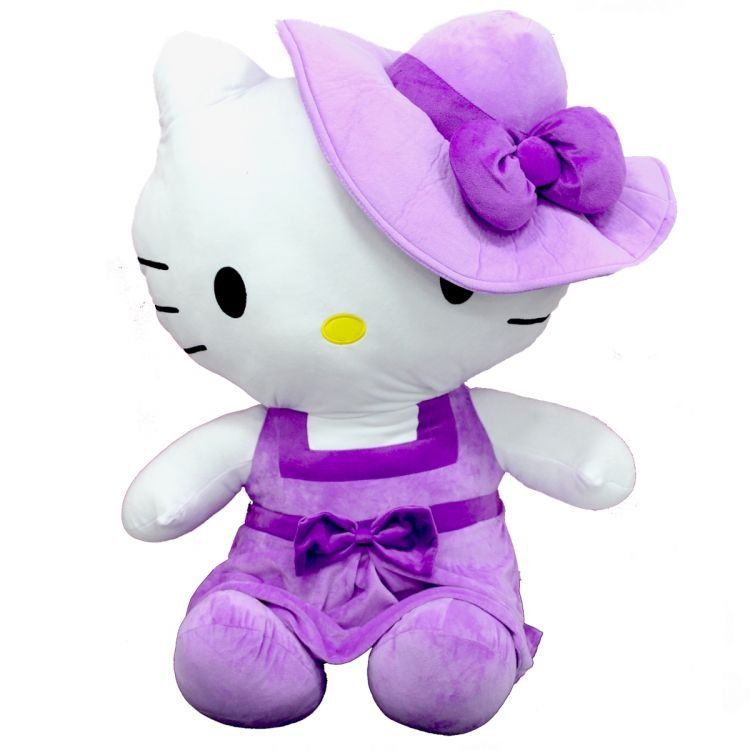 Peluş Hello Kitty Elbiseli Şapkalı 36 cm - 1  Adet Stokta Olan Gö