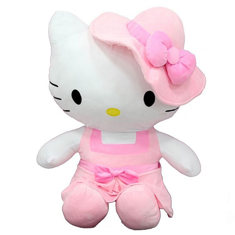 Peluş Hello Kitty Elbiseli Şapkalı 36 cm - 1  Adet Stokta Olan Gö
