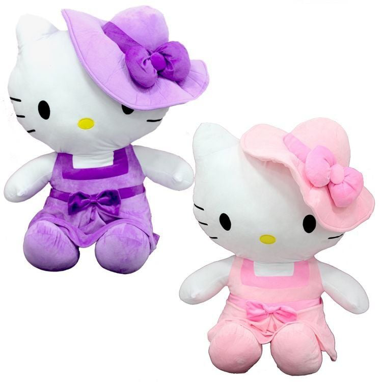 Peluş Hello Kitty Elbiseli Şapkalı 36 cm - 1  Adet Stokta Olan Gö