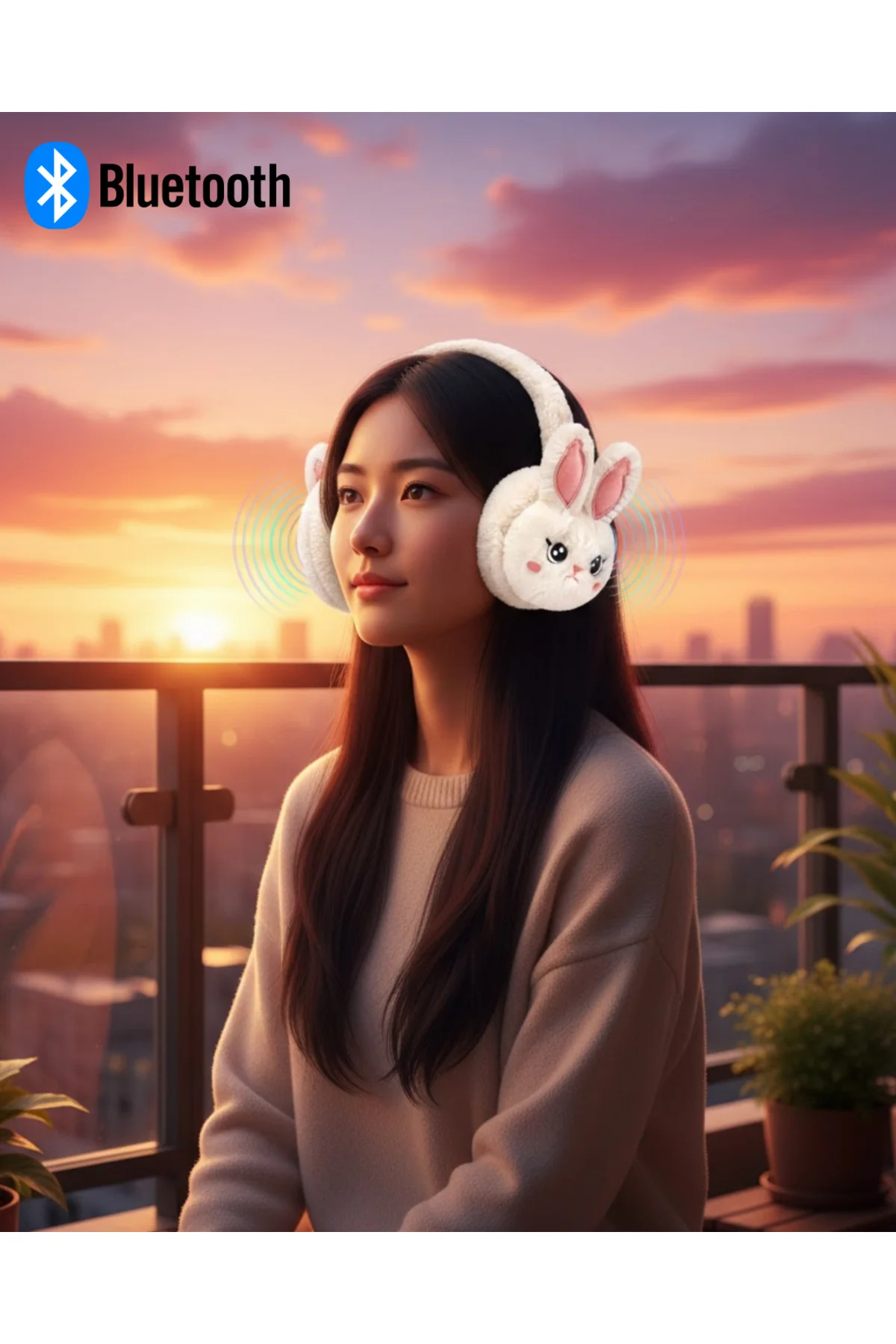 Peluş Kablosuz Bluetooth Kulaklık Çocuk ve Genç Kullanıma Uygun