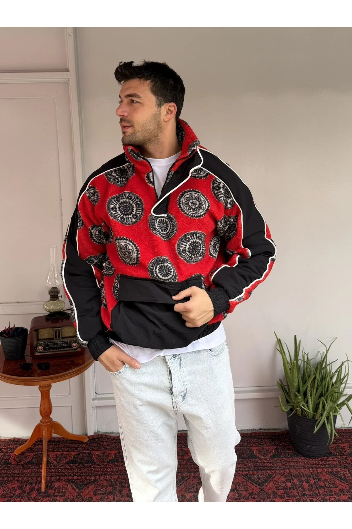 Peluş Kanguru Sweatshirt