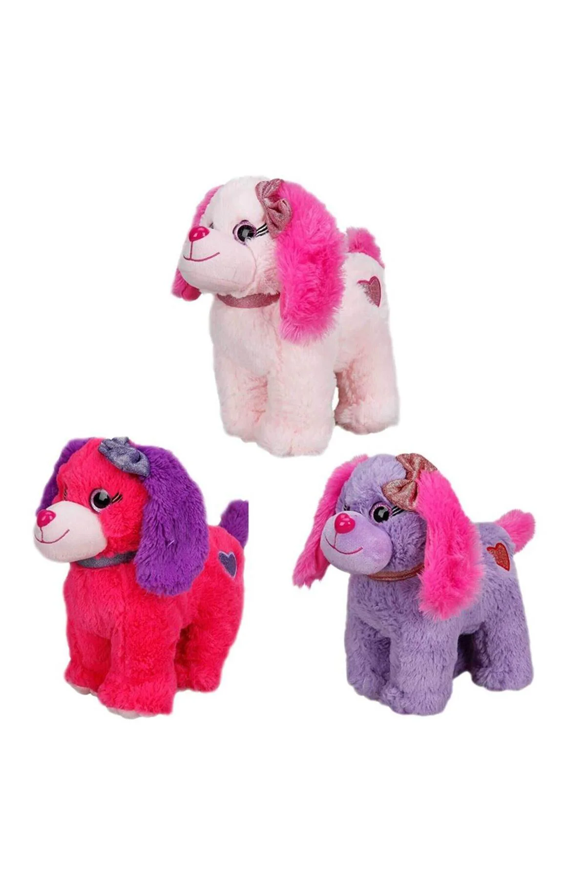 Peluş Köpek Oturan Renkli 25 Cm 1 Adet Fiyatıdır