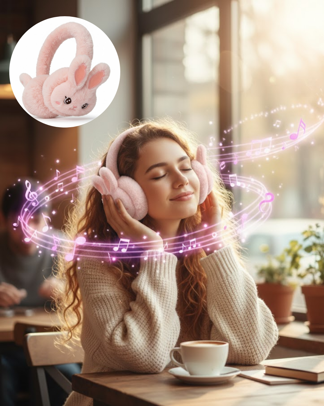 Peluş Kulaklıklı Bluetooth Kablosuz Müzik Dinleme ve Görüşme Özel