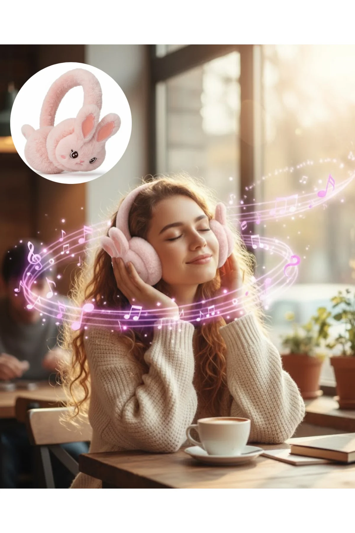 Peluş Kulaklıklı Bluetooth Kablosuz Müzik Dinleme ve Görüşme Özel