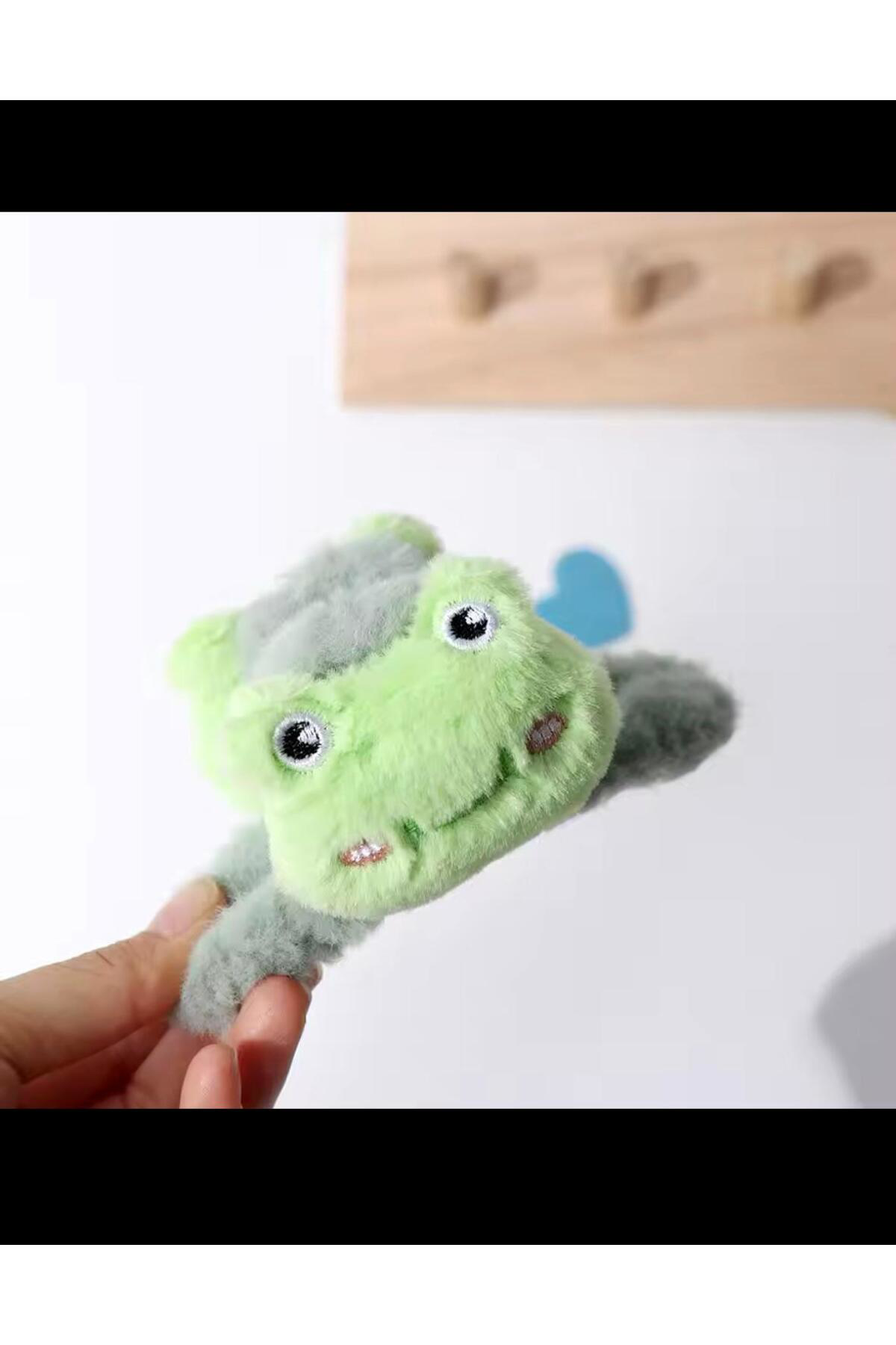 Arescollection Peluş Kurbağa Mandal Toka