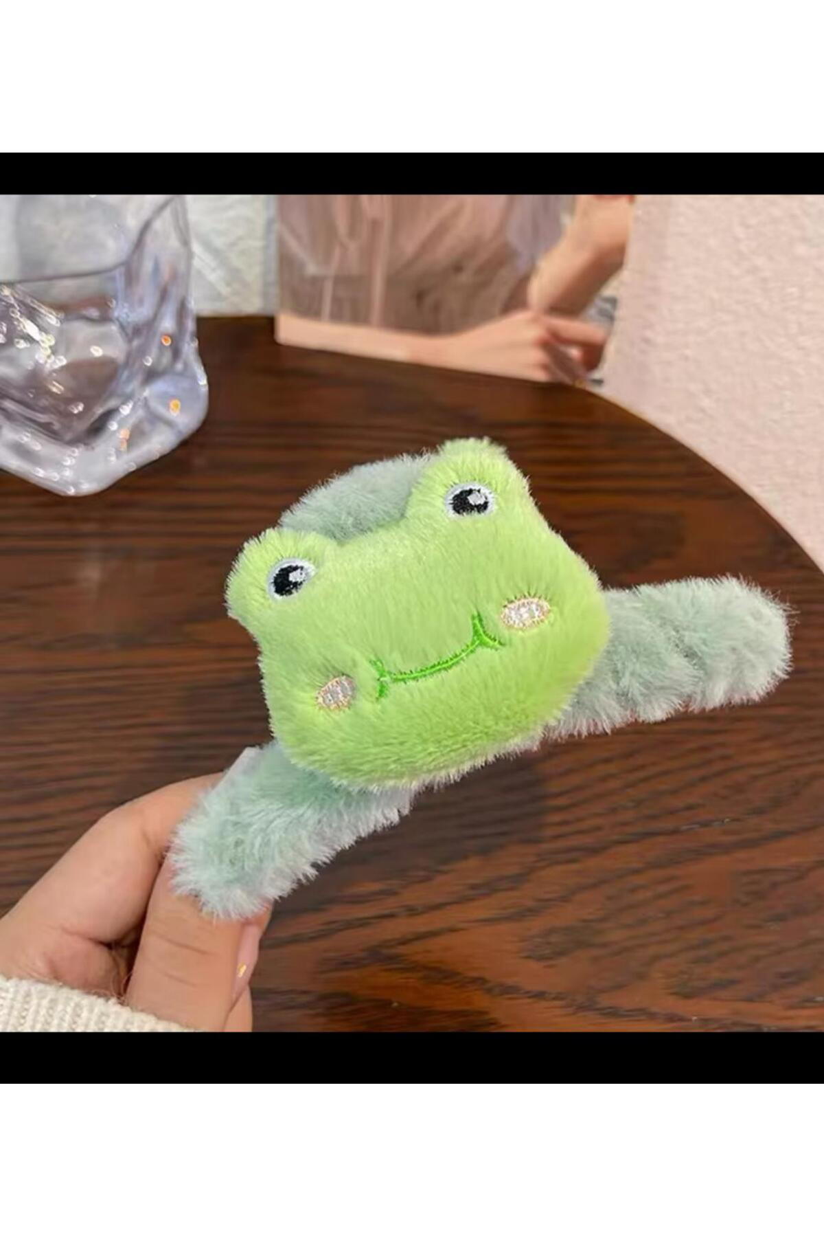 Arescollection Peluş Kurbağa Mandal Toka