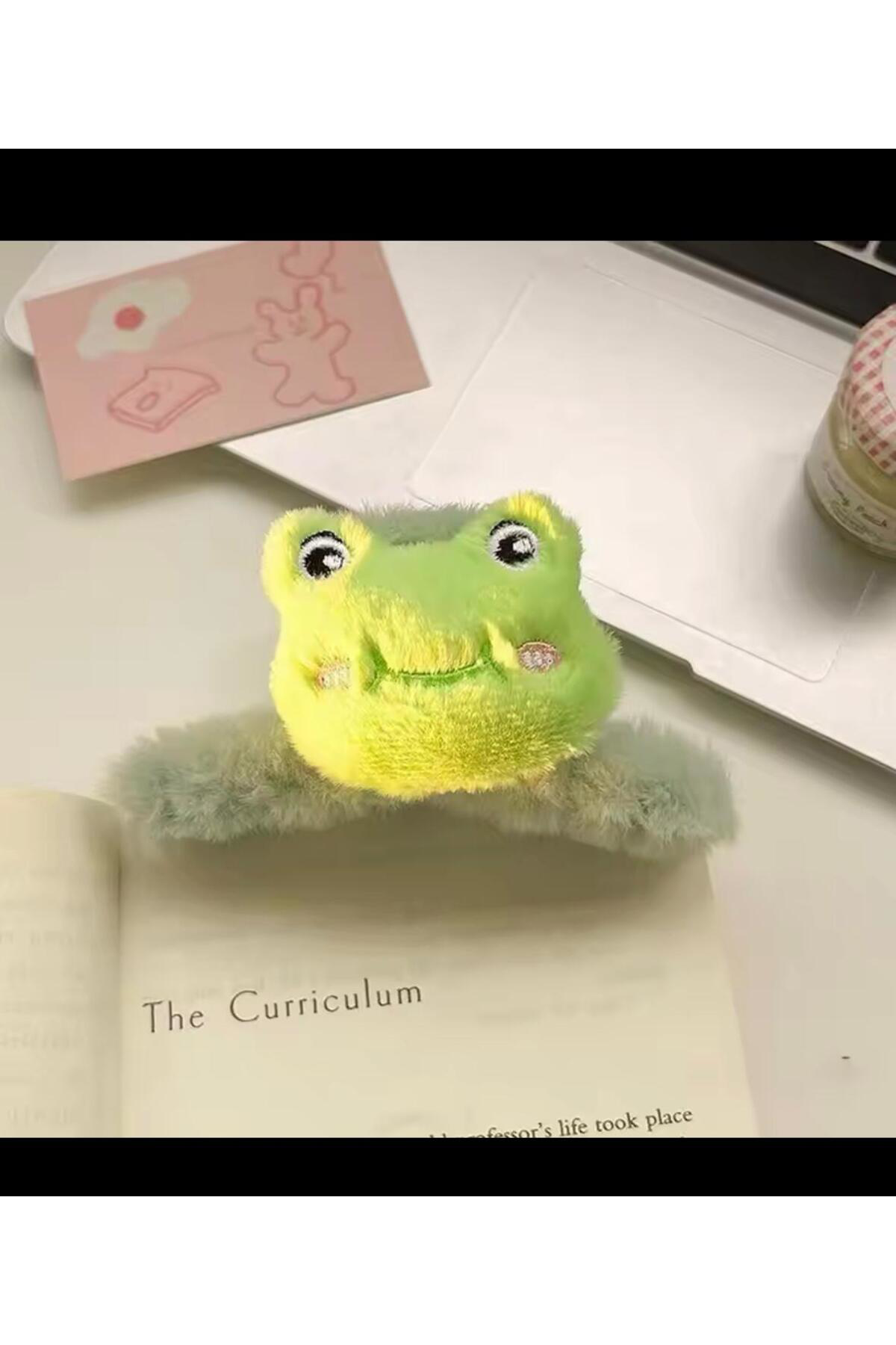 Arescollection Peluş Kurbağa Mandal Toka