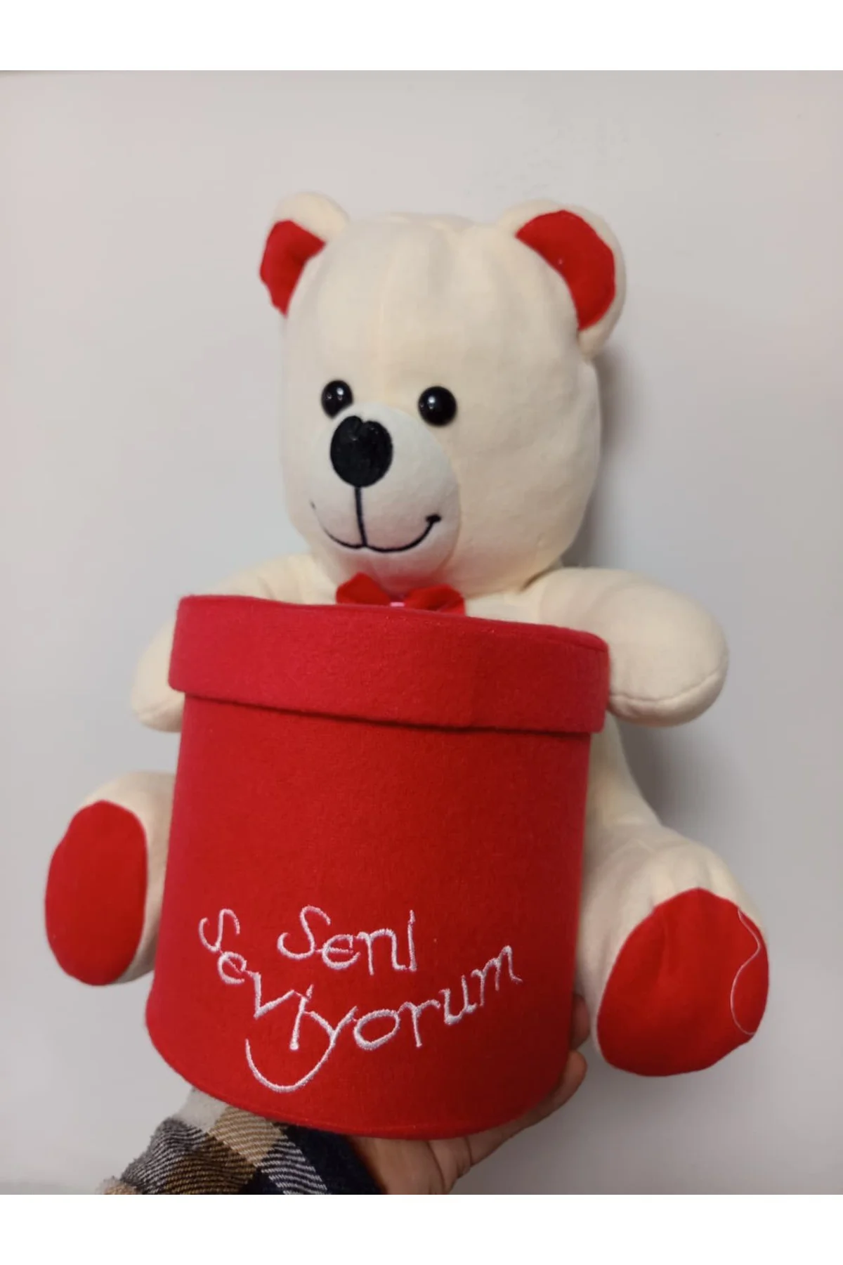Peluş Kutulu Seni Seviyorum Ayı Kırem&Kırmızı