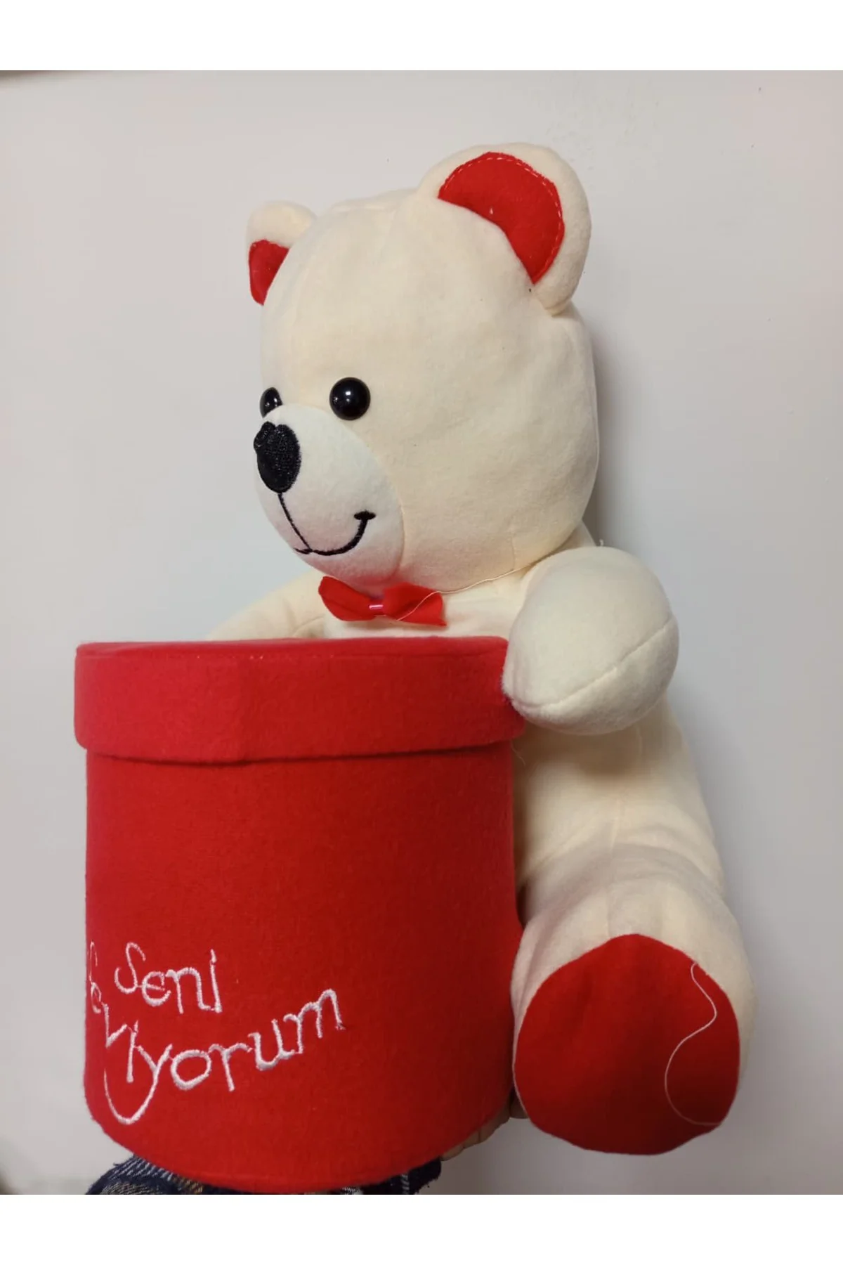 Peluş Kutulu Seni Seviyorum Ayı Kırem&Kırmızı