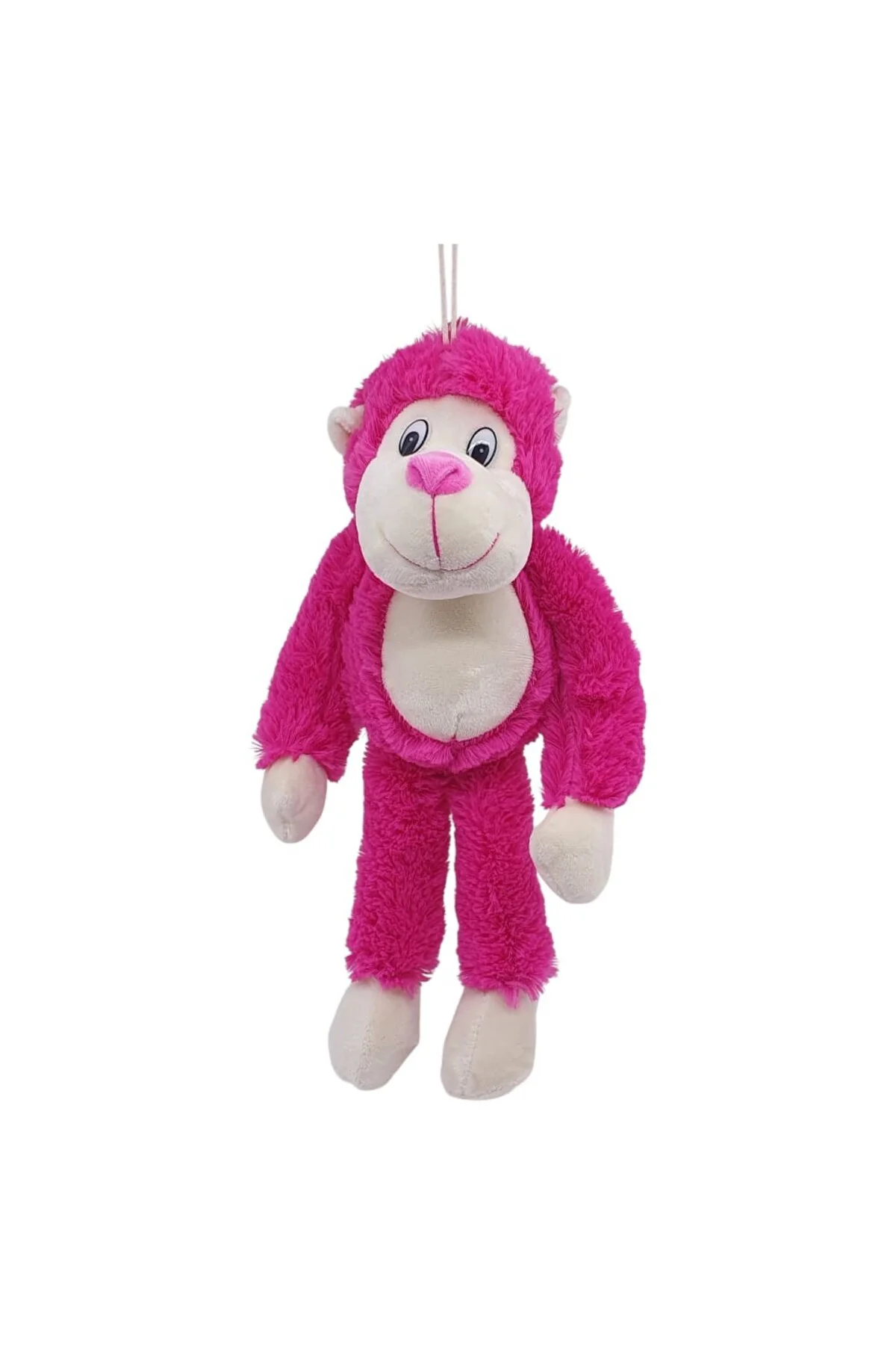 Peluş Maymun 40 cm - Yumuşak Peluş - G5501 - Pembe (Lisinya) TYGO