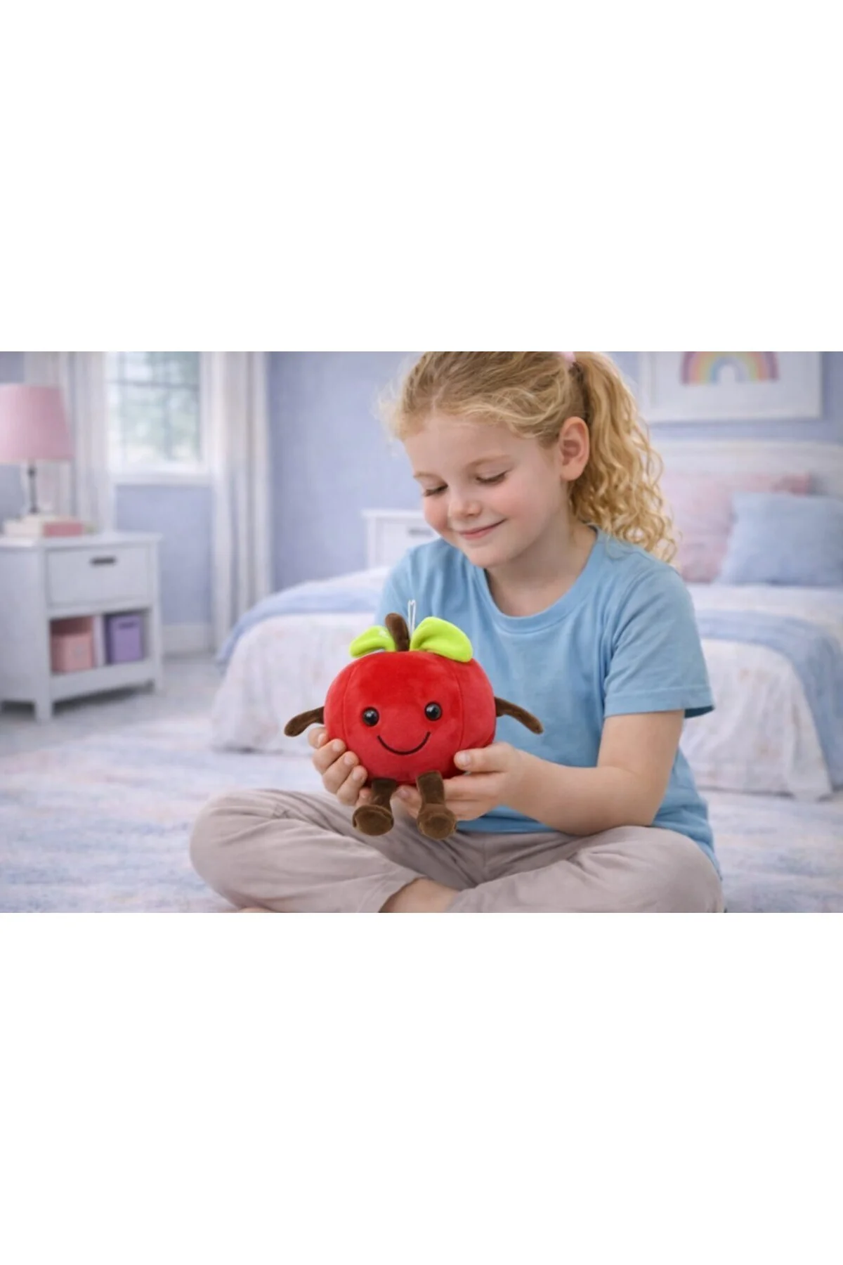 Peluş Meyveler 23 cm - Elma (Lisinya)