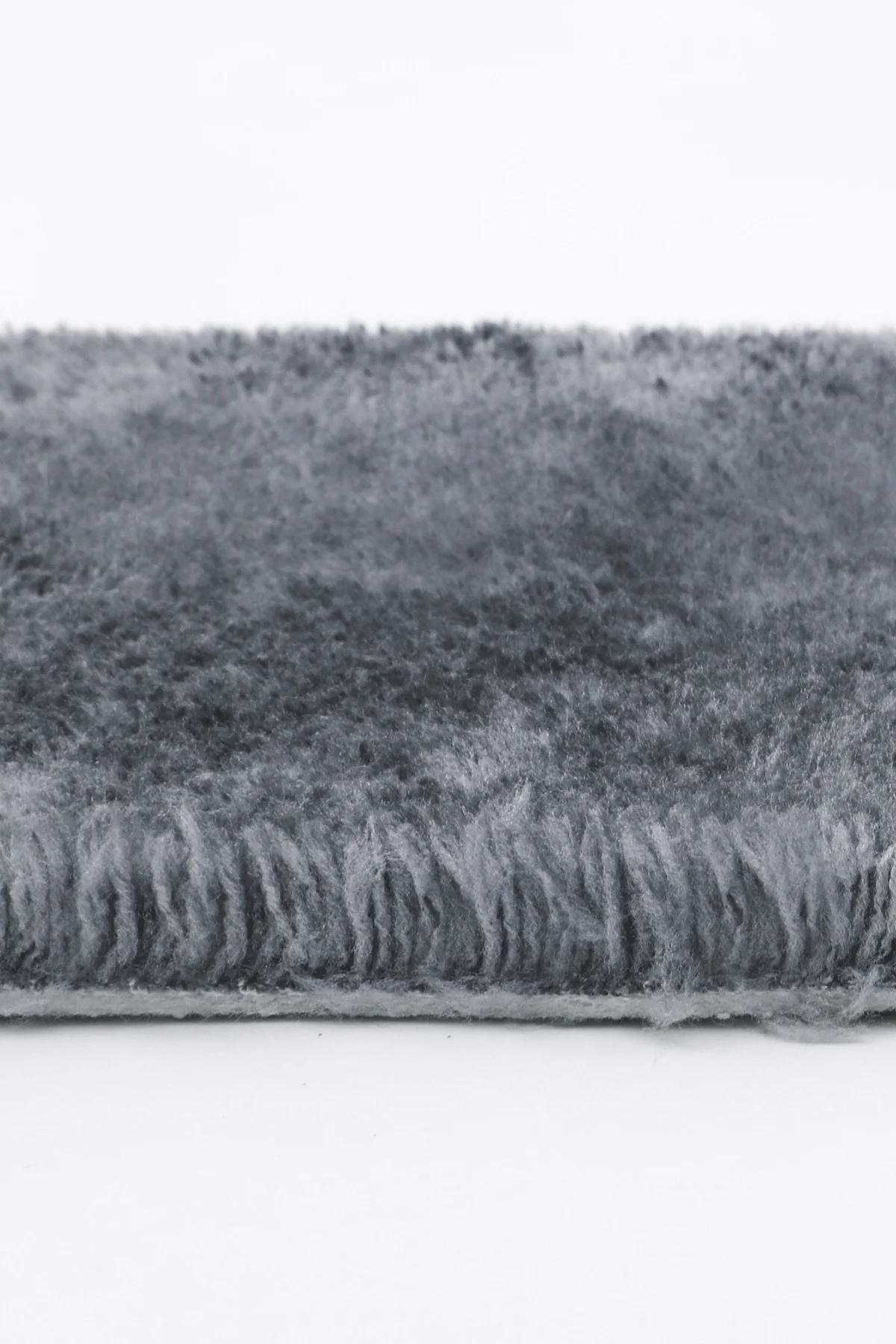 PELUŞ Oval Saçaksız HALI KOYU GRİ RENK Silinebilir Yolluk 80x120
