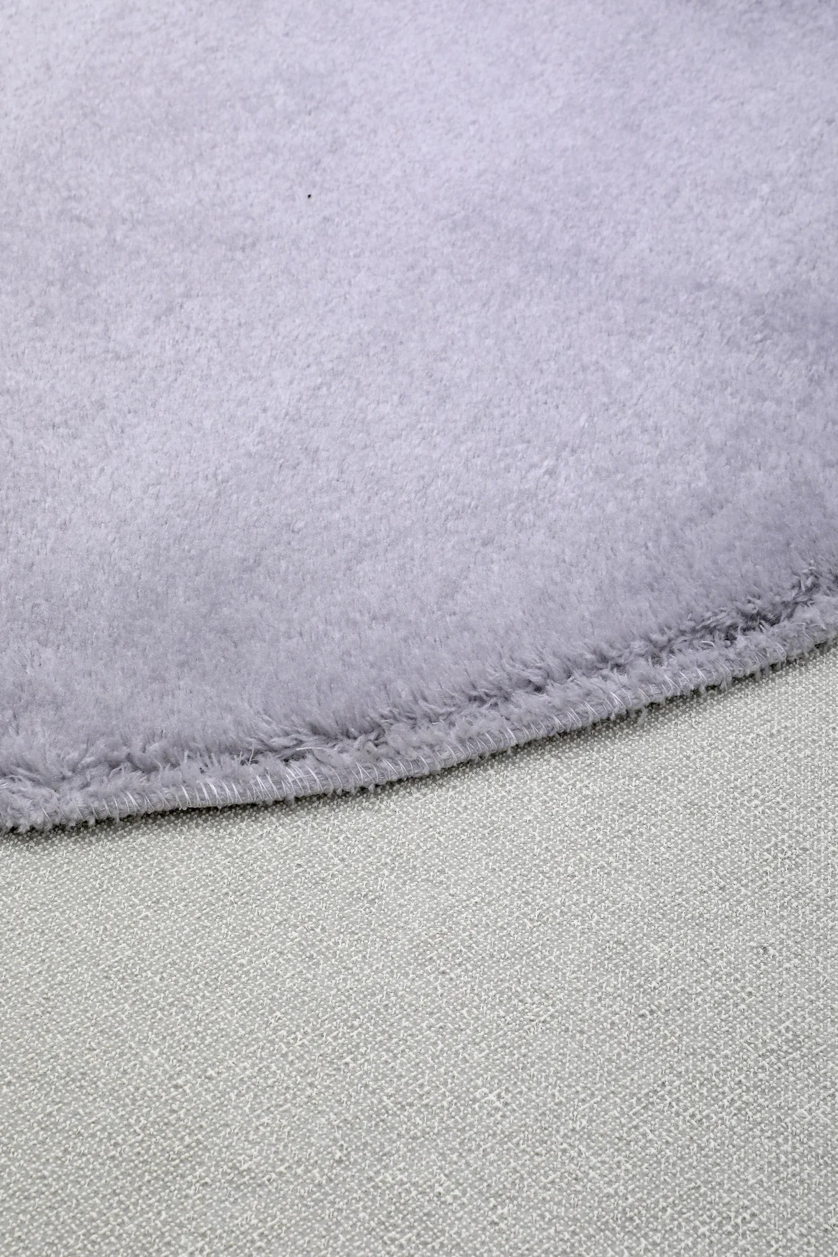 PELUŞ Oval Saçaksız HALI AÇIK GRİ RENK Silinebilir Yolluk 80x100