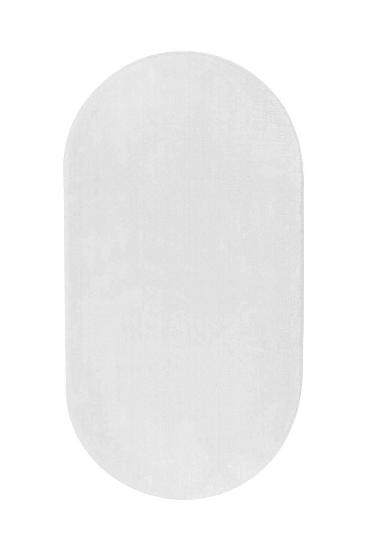 PELUŞ Oval Saçaksız HALI BEYAZ RENK Silinebilir Yolluk 80x400