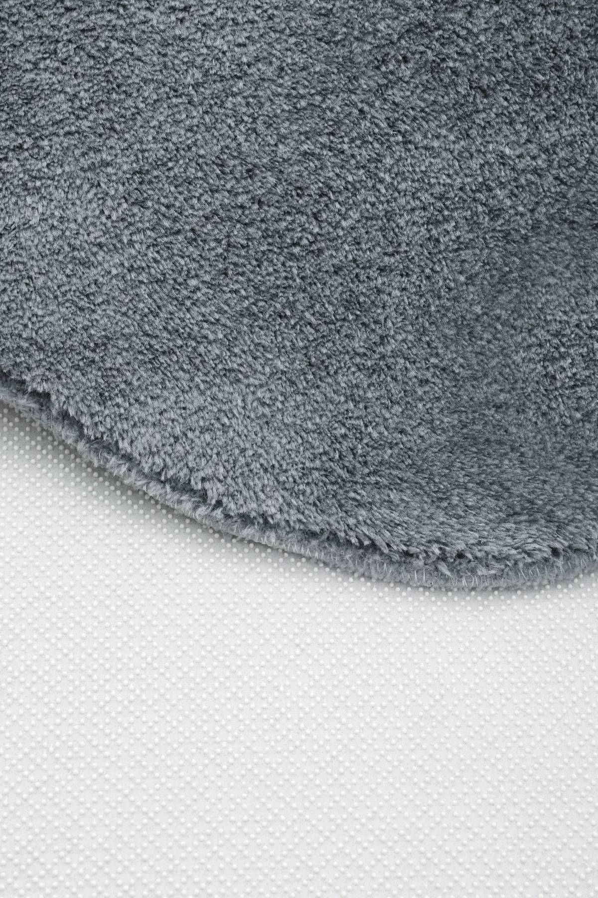 PELUŞ Oval Saçaksız HALI KOYU GRİ RENK Silinebilir Yolluk 60x400