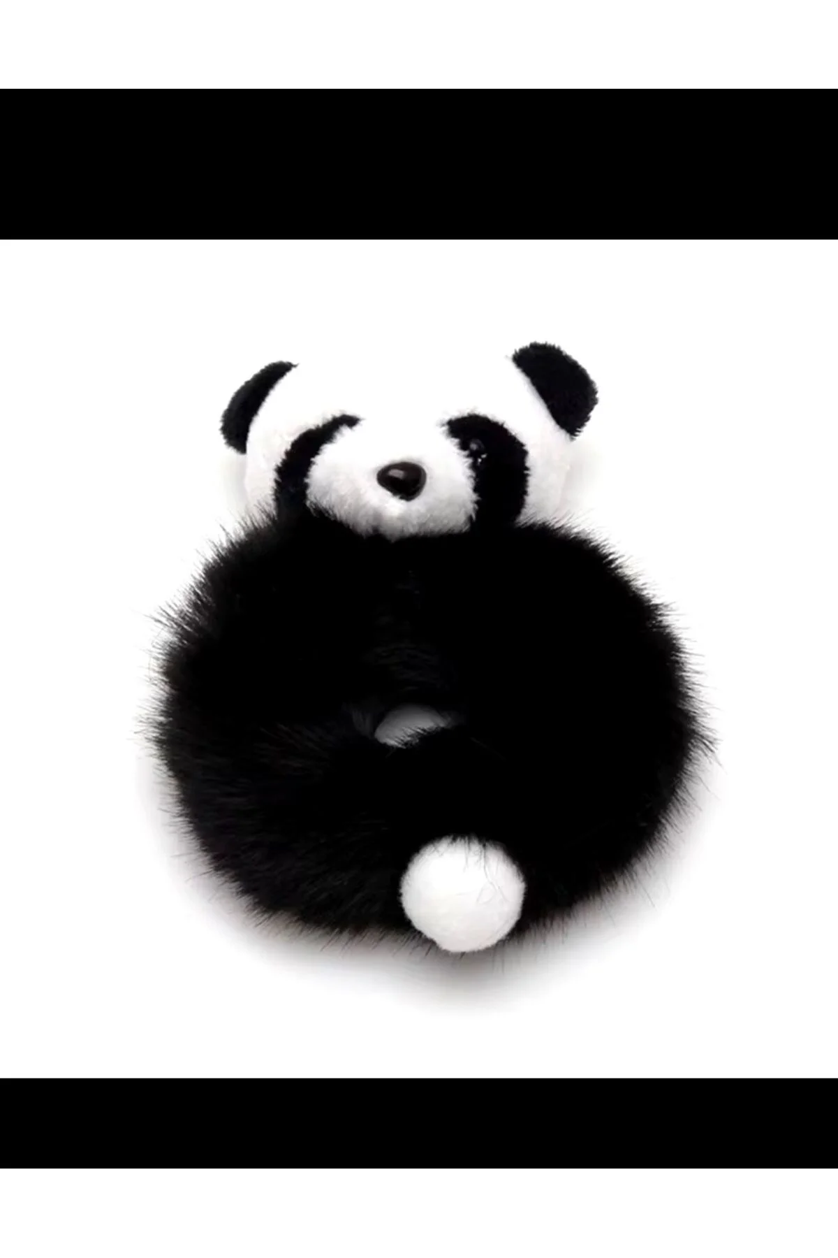 PELUŞ PANDALI LASTİKLİ SAÇ TOKASI
