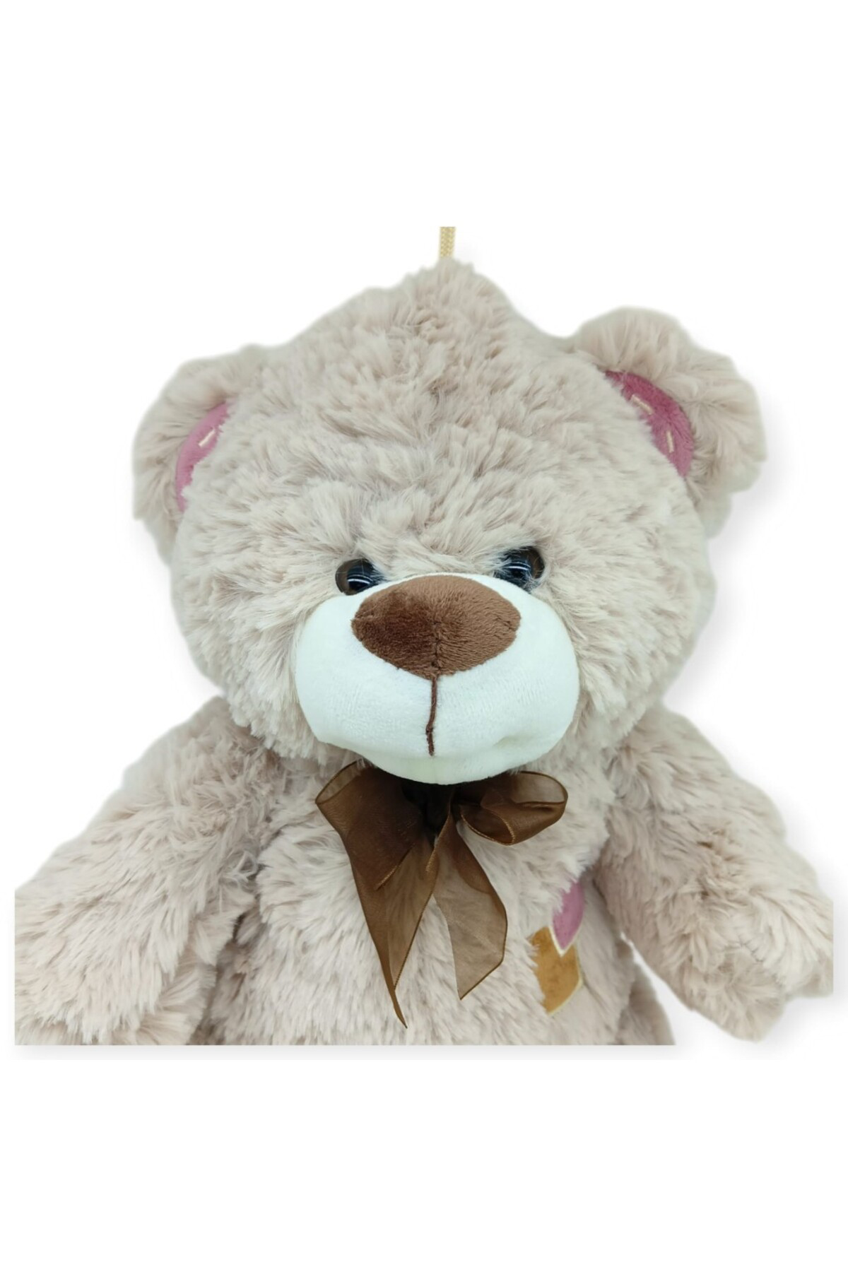 Peluş Papyonlu Ayıcık 40 cm - Kahverengi (Lisinya)