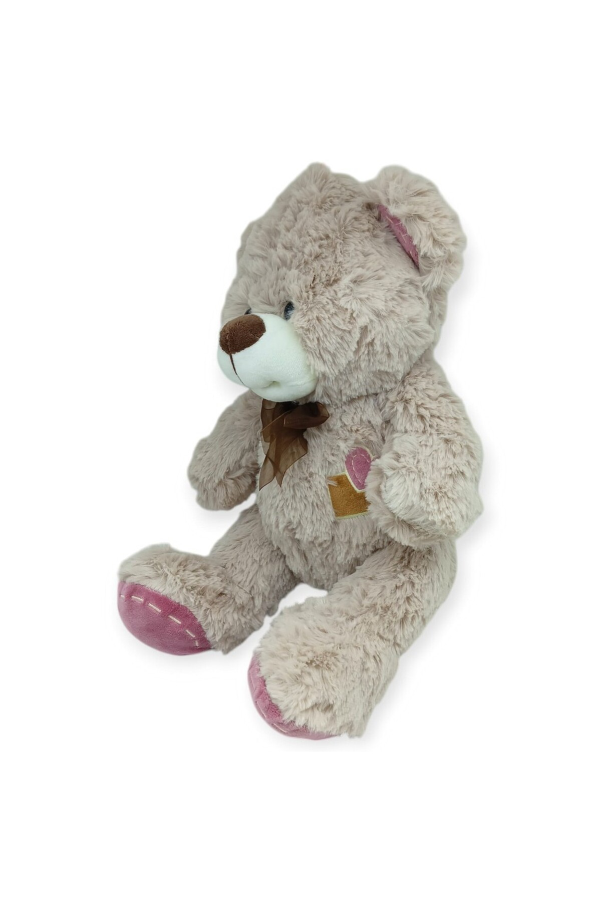 Peluş Papyonlu Ayıcık 40 cm - Kahverengi (Lisinya)