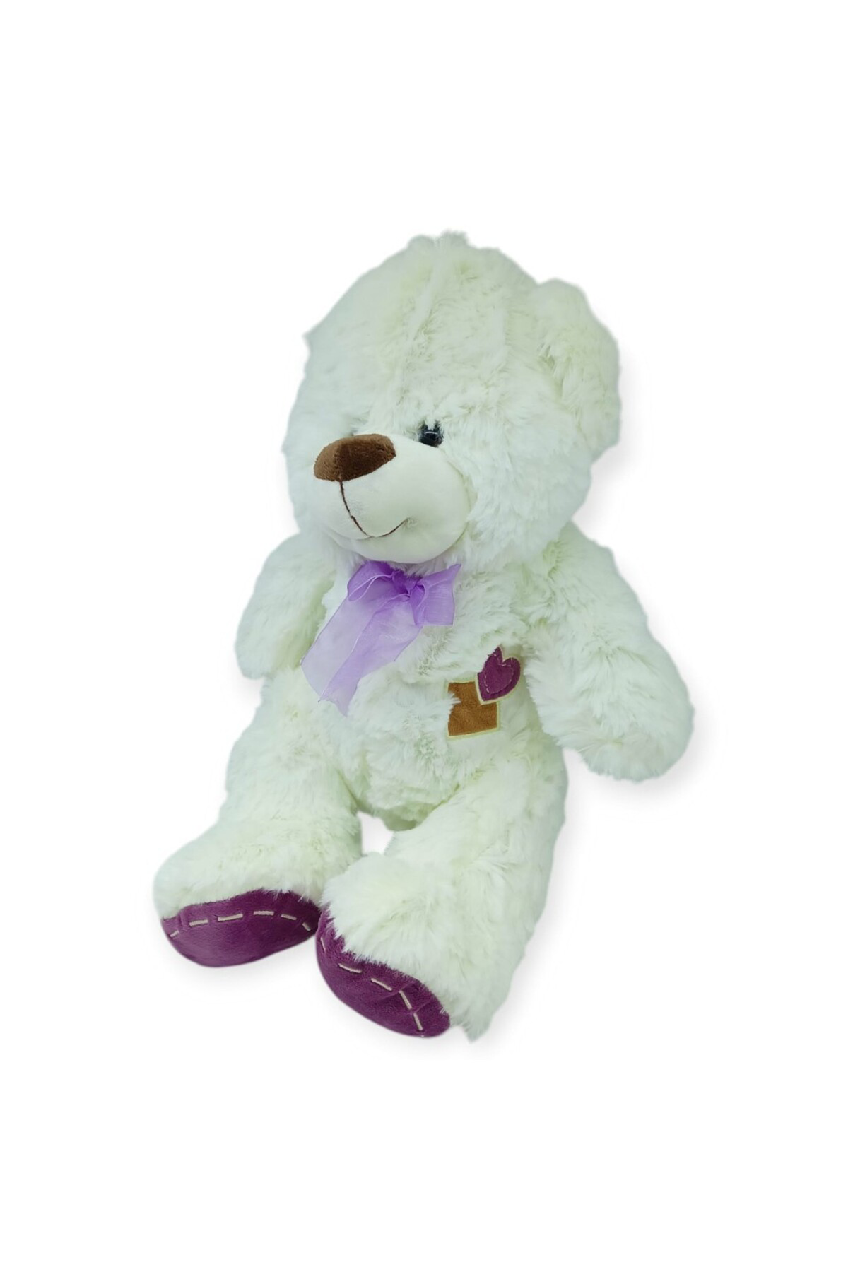 Peluş Papyonlu Ayıcık 40 cm - Beyaz (Lisinya) Peluş Papyonlu Ayıcık 40 cm - Beyaz (Lisinya)