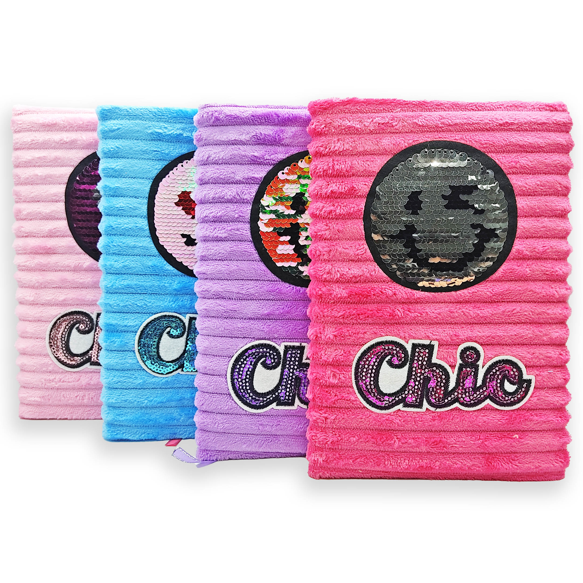 Limmy Peluş Pullu Not Defteri (20X13 Cm) , 60 Yaprak, Gülenyüz - Mor