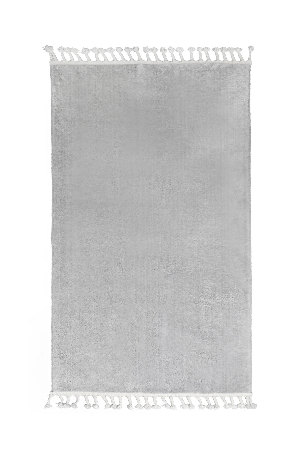 PELUŞ Saçaklı HALI AÇIK GRİ RENK Silinebilir 80x250
