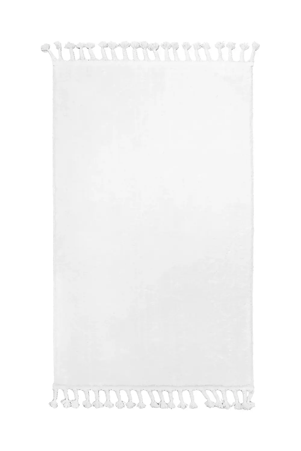 PELUŞ Saçaklı HALI BEYAZ RENK Silinebilir 80x200
