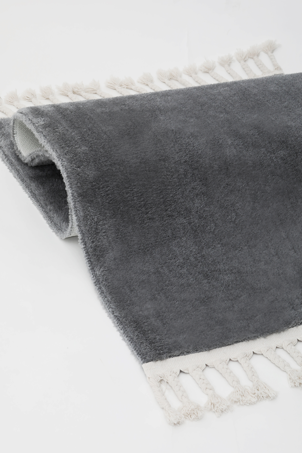 PELUŞ Saçaklı HALI KOYU GRİ RENK Silinebilir 60x350 Fiyatı, Yorumları ve Özellikleri