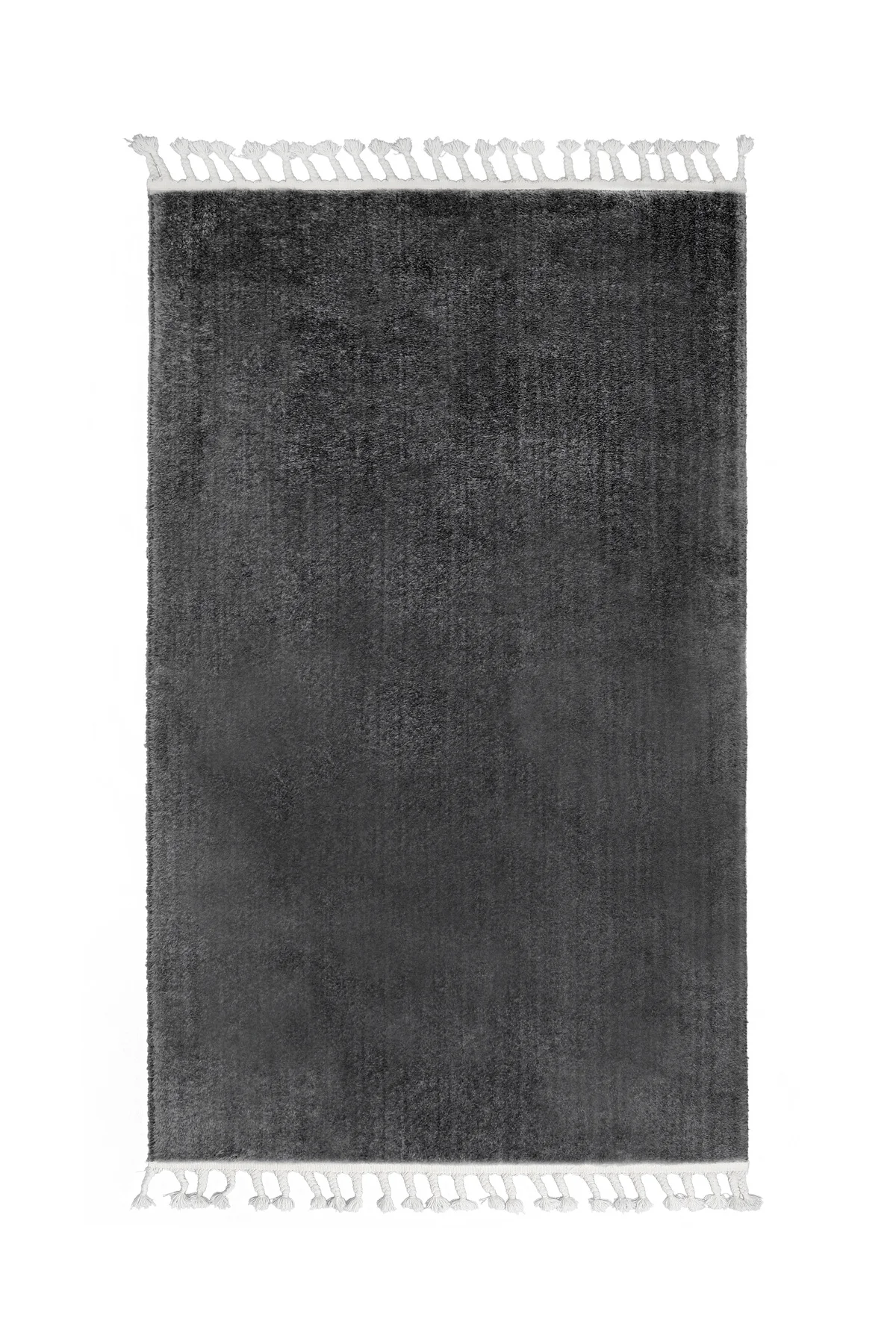 PELUŞ Saçaklı HALI KOYU GRİ RENK Silinebilir 200x650 - Görsel 4