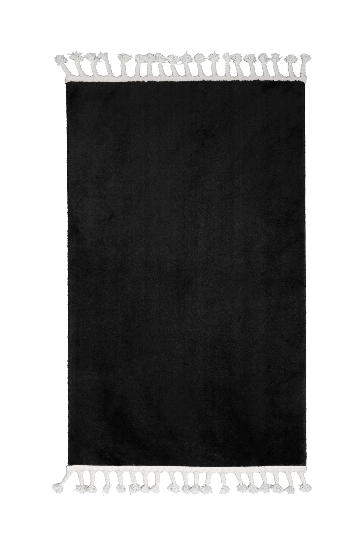 PELUŞ Saçaklı HALI SİYAH RENK Silinebilir 200x250 - Görsel 2